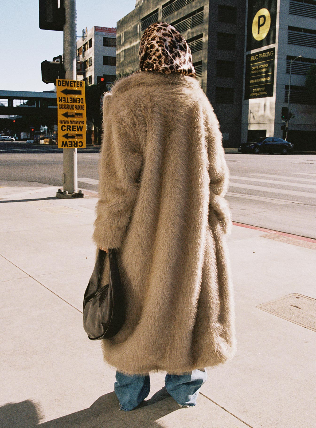 End Of Beginning Faux Fur Longline Jacket Beige、mySite、solidvoid