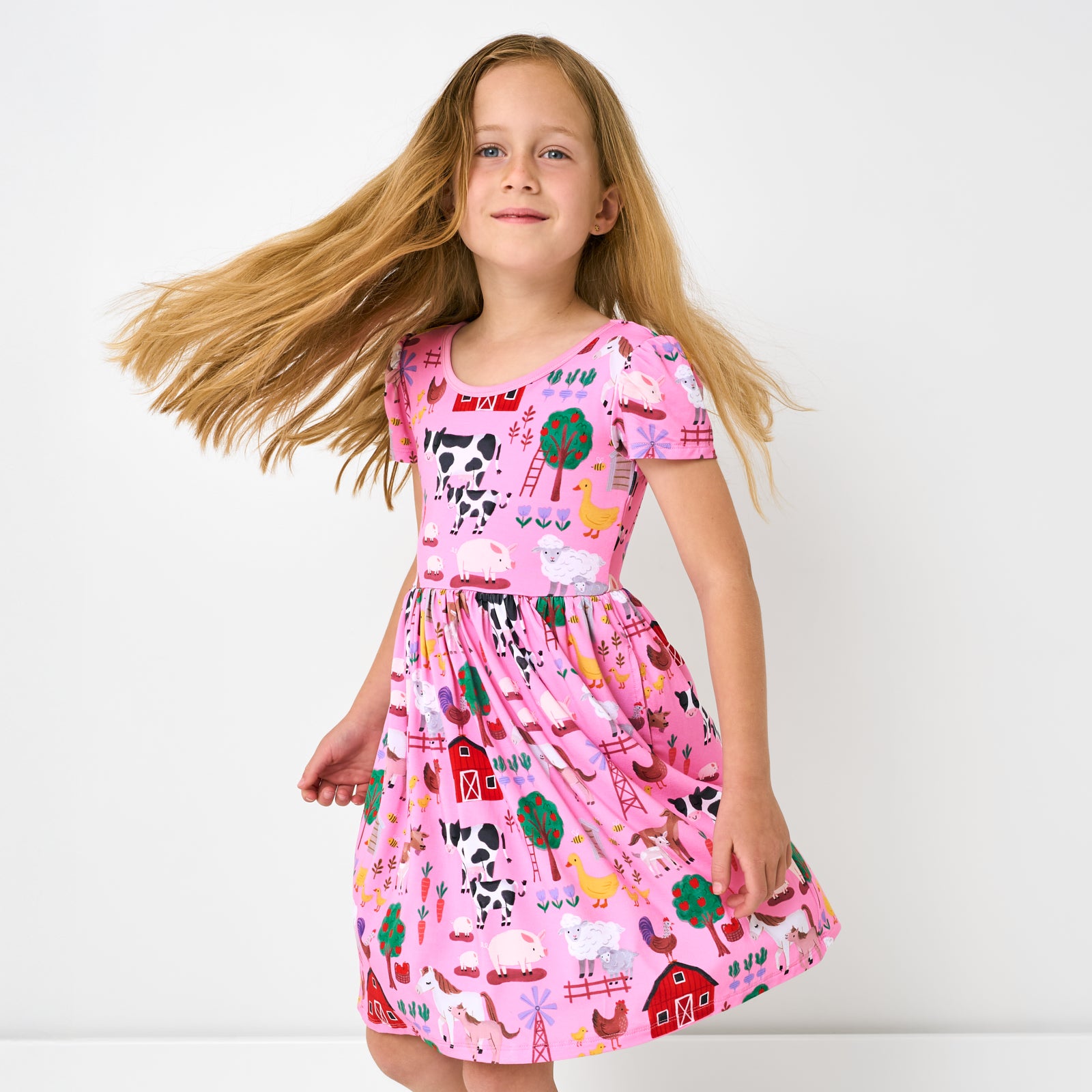 Pink Farm Fam Skater Dress、mySite、g9winljtr