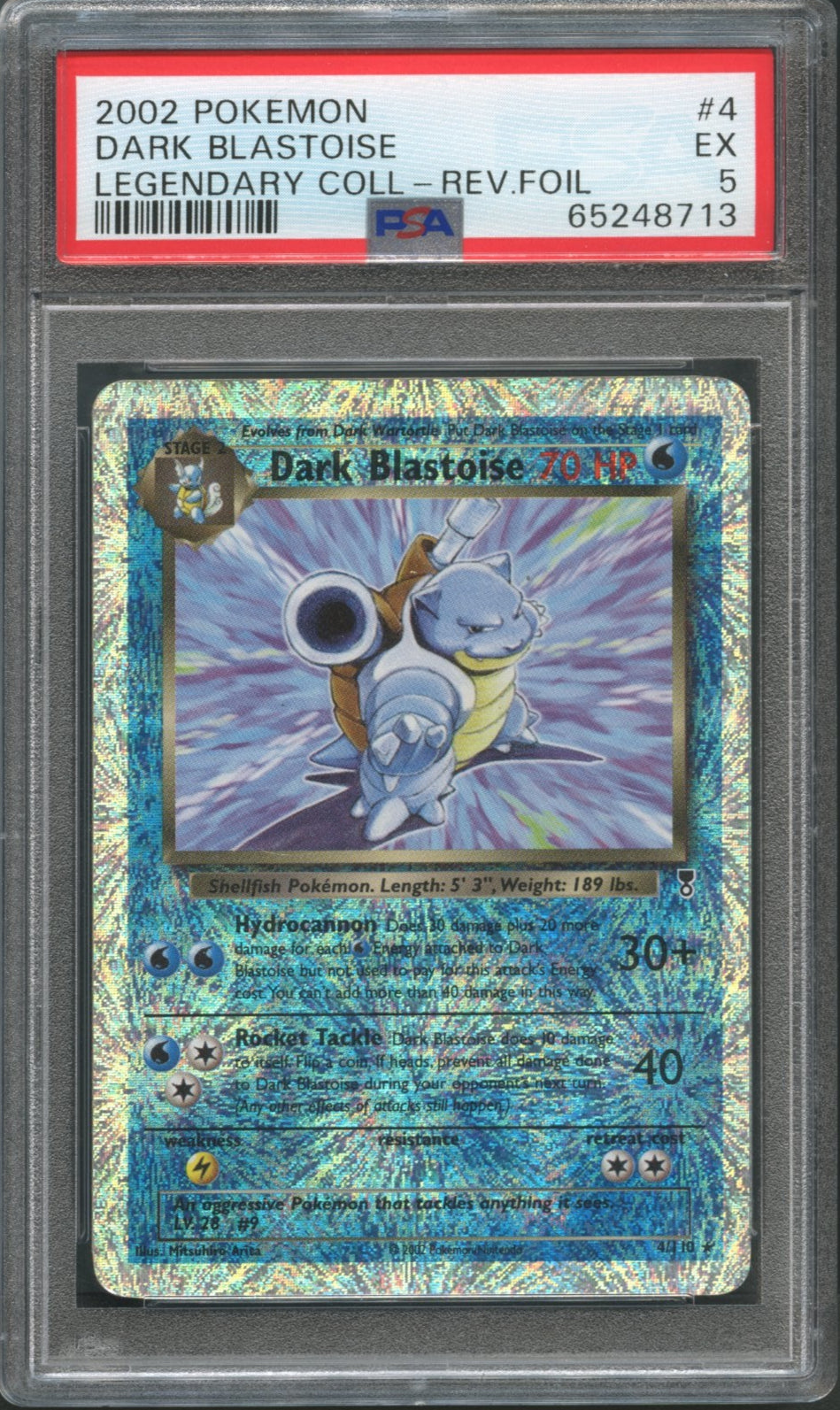 Dark Blastoise Reverse Holo #4 PSA 5 Legendary Collection、mySite、waistdrama