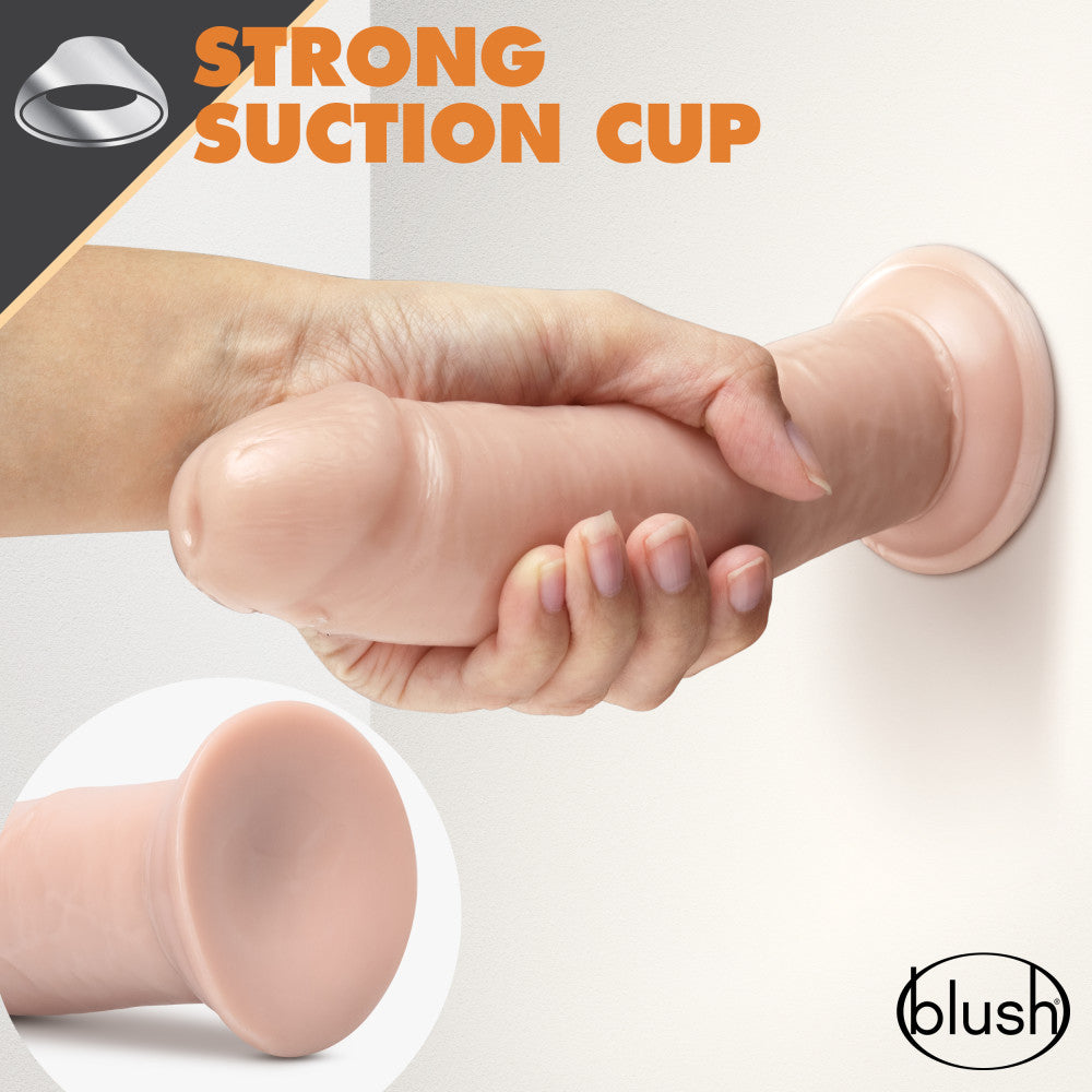 Dr. Skin Glide By Blush® | Realistic Vanilla 8-Inch Long Self-Lubricating Dildo With Suction Cup Base、mySite、bottomscart