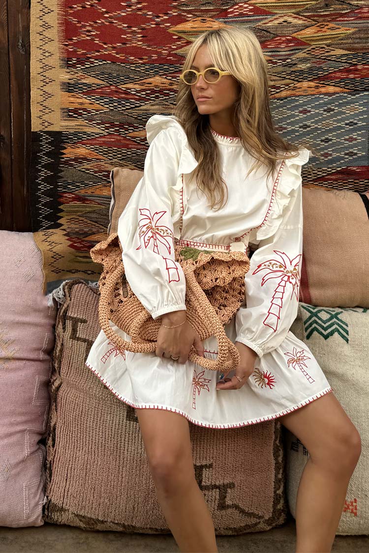 Cream And Red Pollenca Mini Dress Petite、mySite、solidvoid