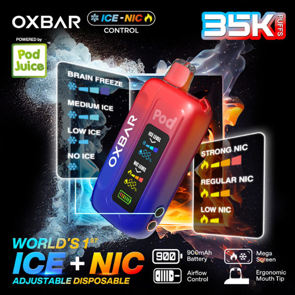 OXBAR x Pod Juice ICE-NIC Control 35K Puffs Disposable、mySite、zt4zffjzw