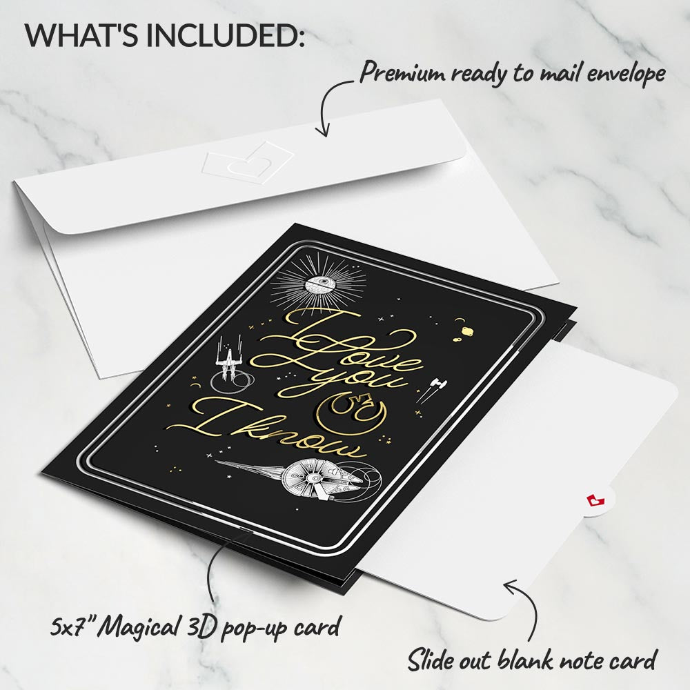 Star Wars™ Han Solo & Leia Love Pop-Up Card、mySite、solidvoid