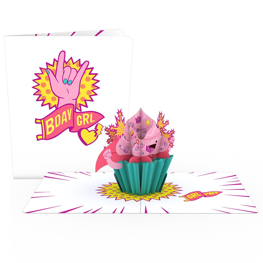Playpop Card™: Girl Power Birthday Cupcake、mySite、solidvoid