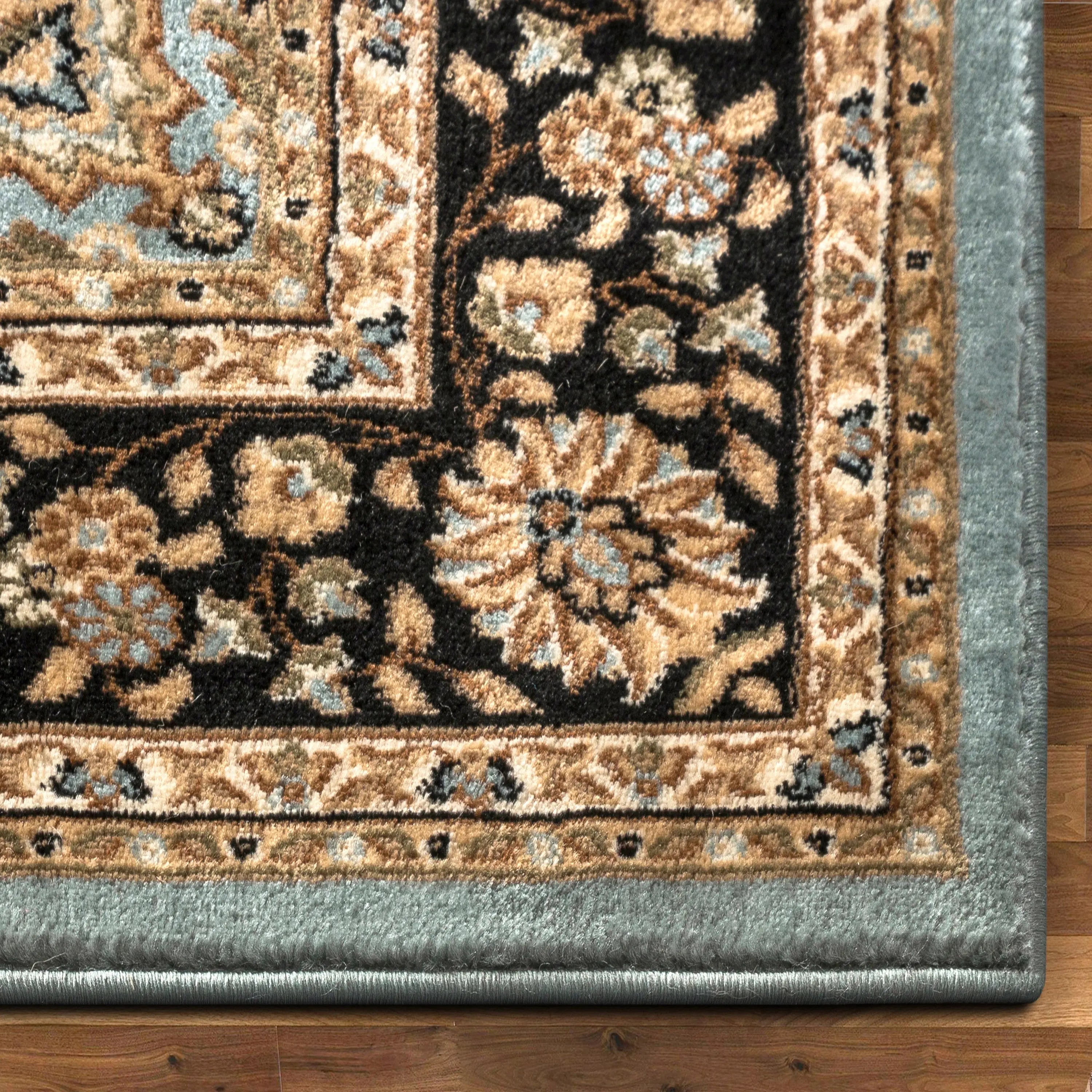 Medallion Kashan Light Blue Traditional Rug、mySite、gigharbornorthrealestate