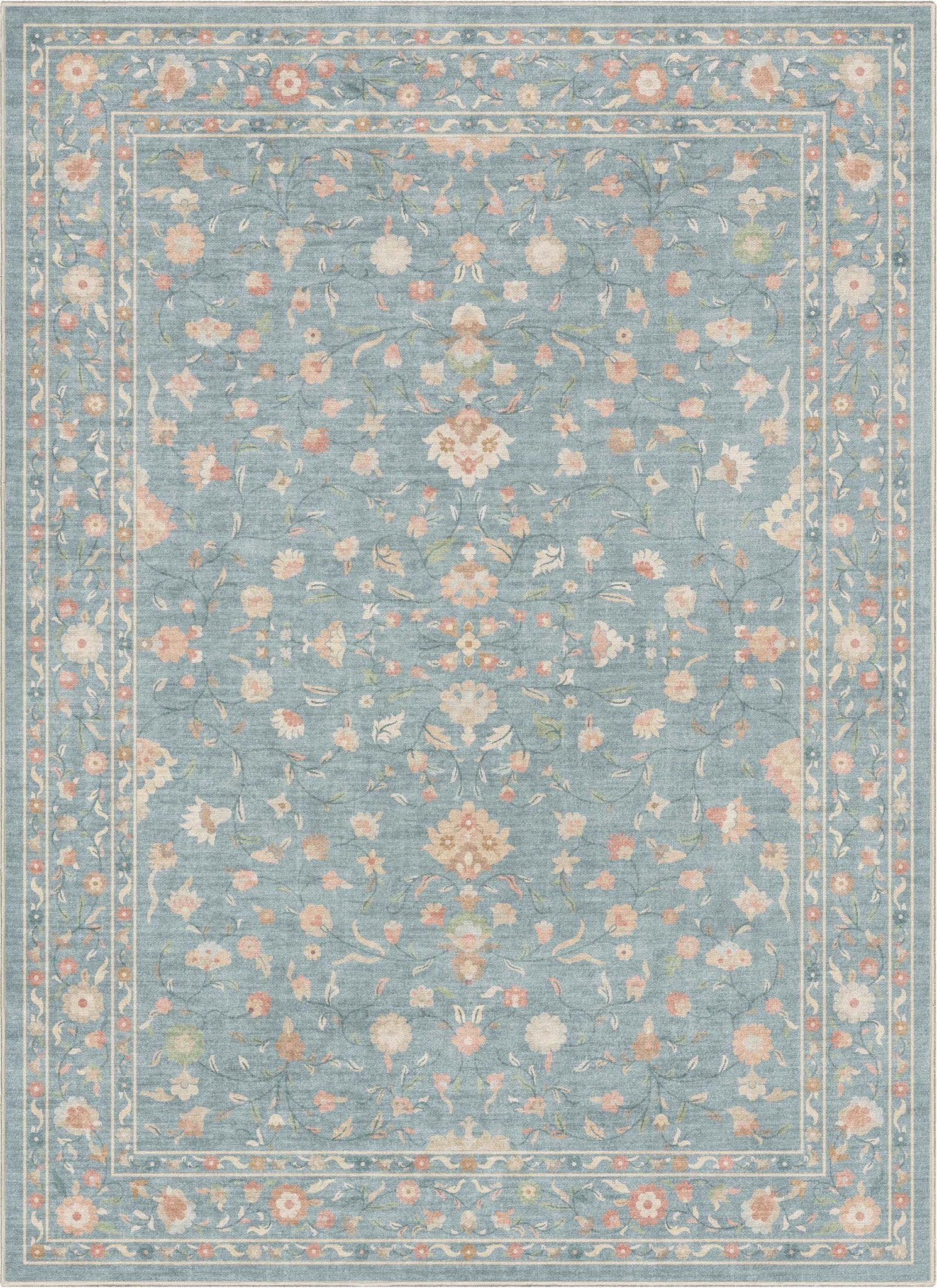 Venice Hereke Floral Botanical Rug – Easy Clean, Stylish Elegant Design、mySite、gigharbornorthrealestate