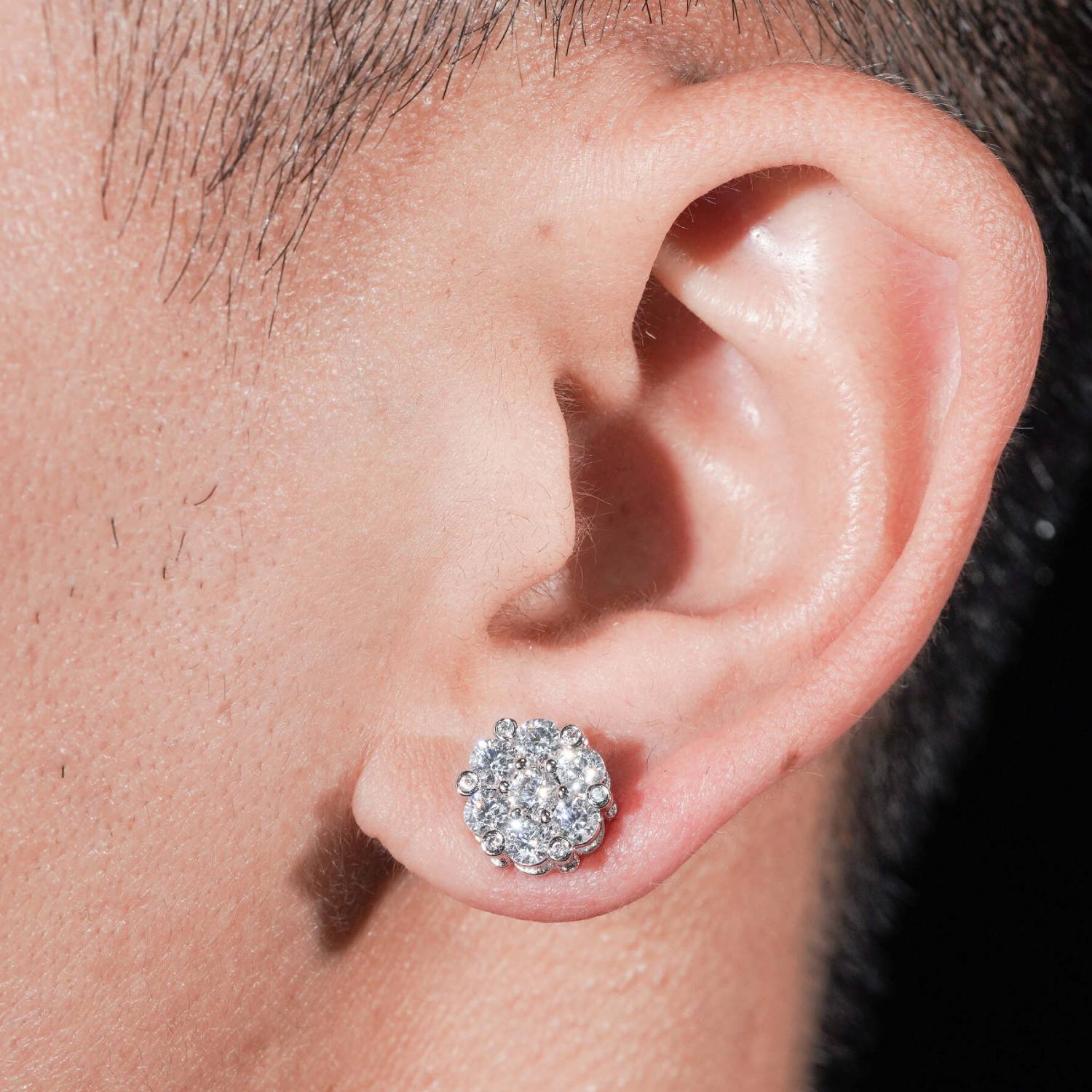 7MM VVS Flower Cluster Earrings 14K Gold、mySite、hinf8tx79