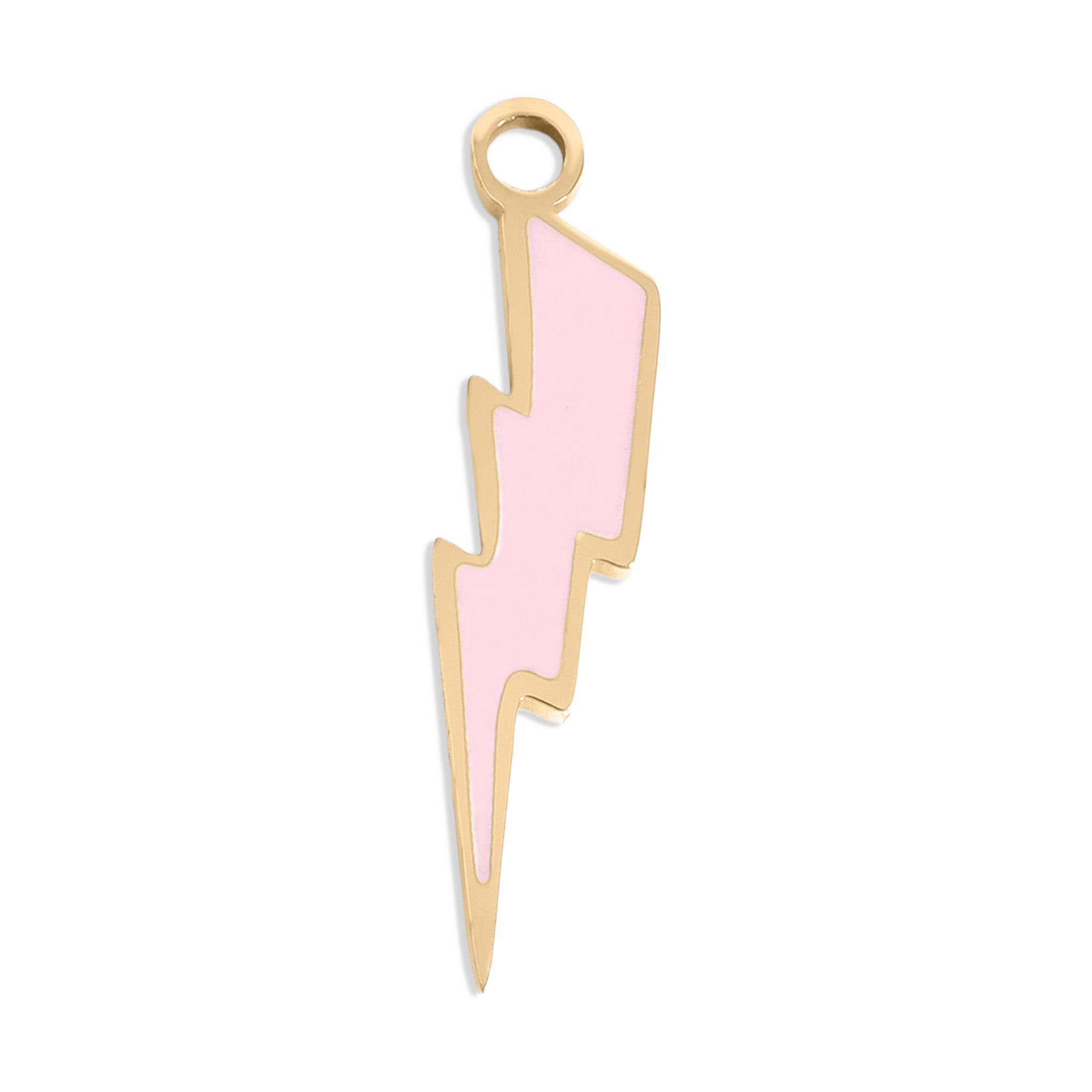 18K Gold PVD Stainless Steel Epoxy Lightning Bolt Charm / PDL0206、mySite、dreamappss