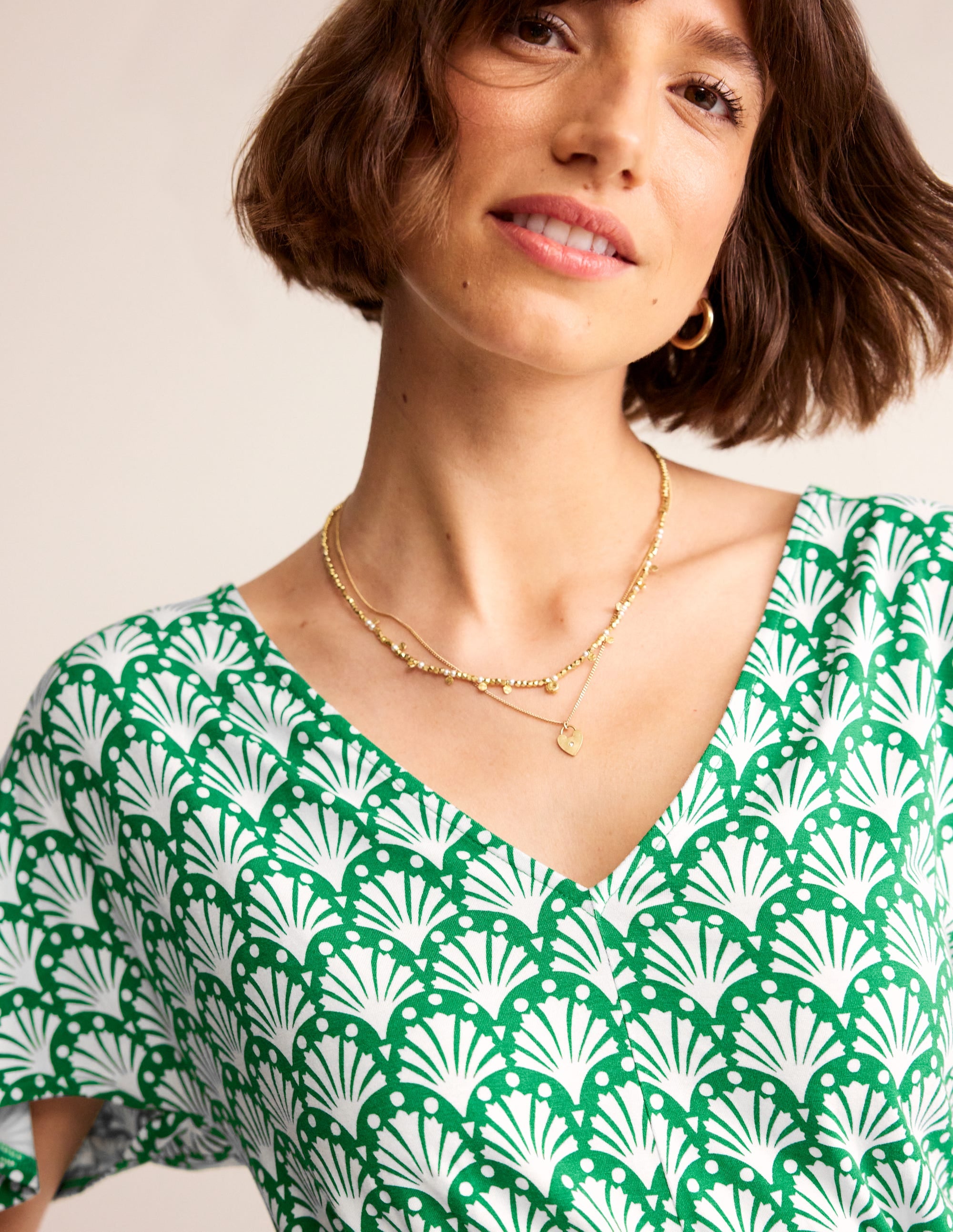  Smocked Jersey Playsuit-Green Tambourine, Shells、mySite、ashleygrahame