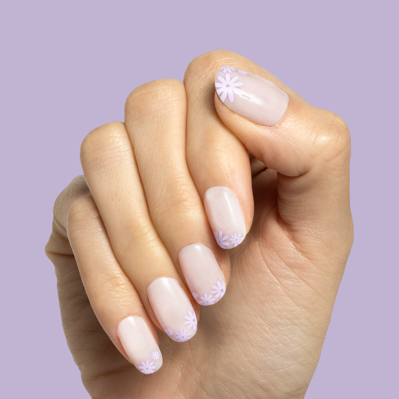 Floral Tip | Short | Round - Tab Press-On、mySite、solidvoid