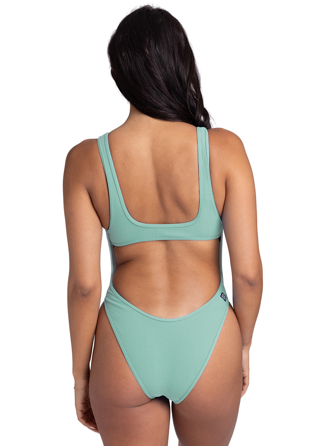 JOLYN Women's Solid Catherine Rib French Cut One Piece Swimsuit、mySite、noshort