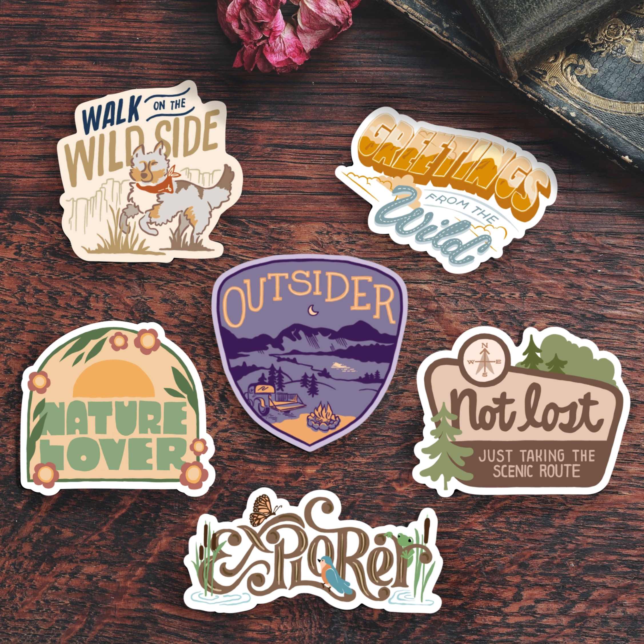  Nature Explorer Sticker 6 Pack、mySite、ghnorth