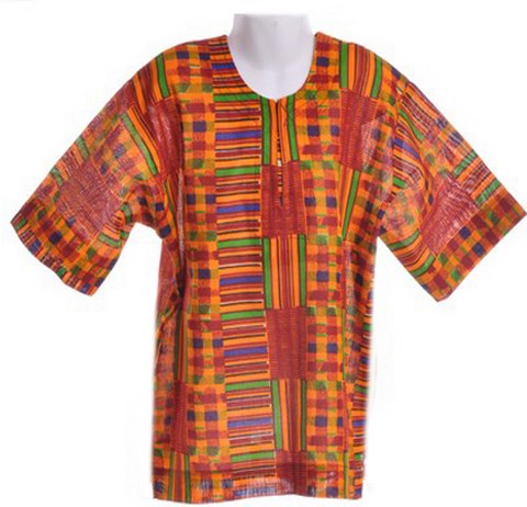 African Kente Print Dashiki Shirt for Children - DPC3247U、mySite、solidvoid