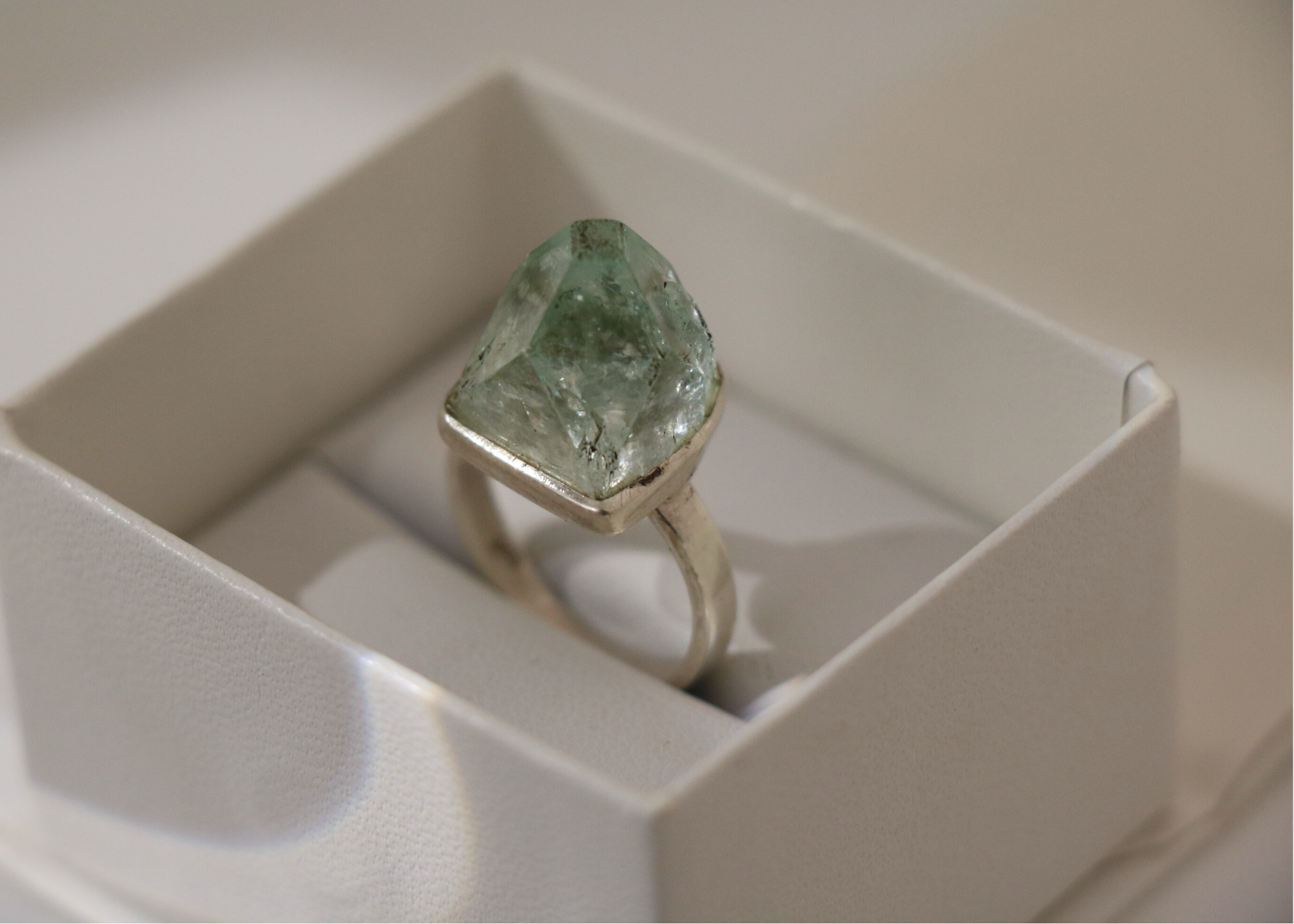Raw Green Apophyllite Ring (Sterling Silver)、mySite、topwebapps