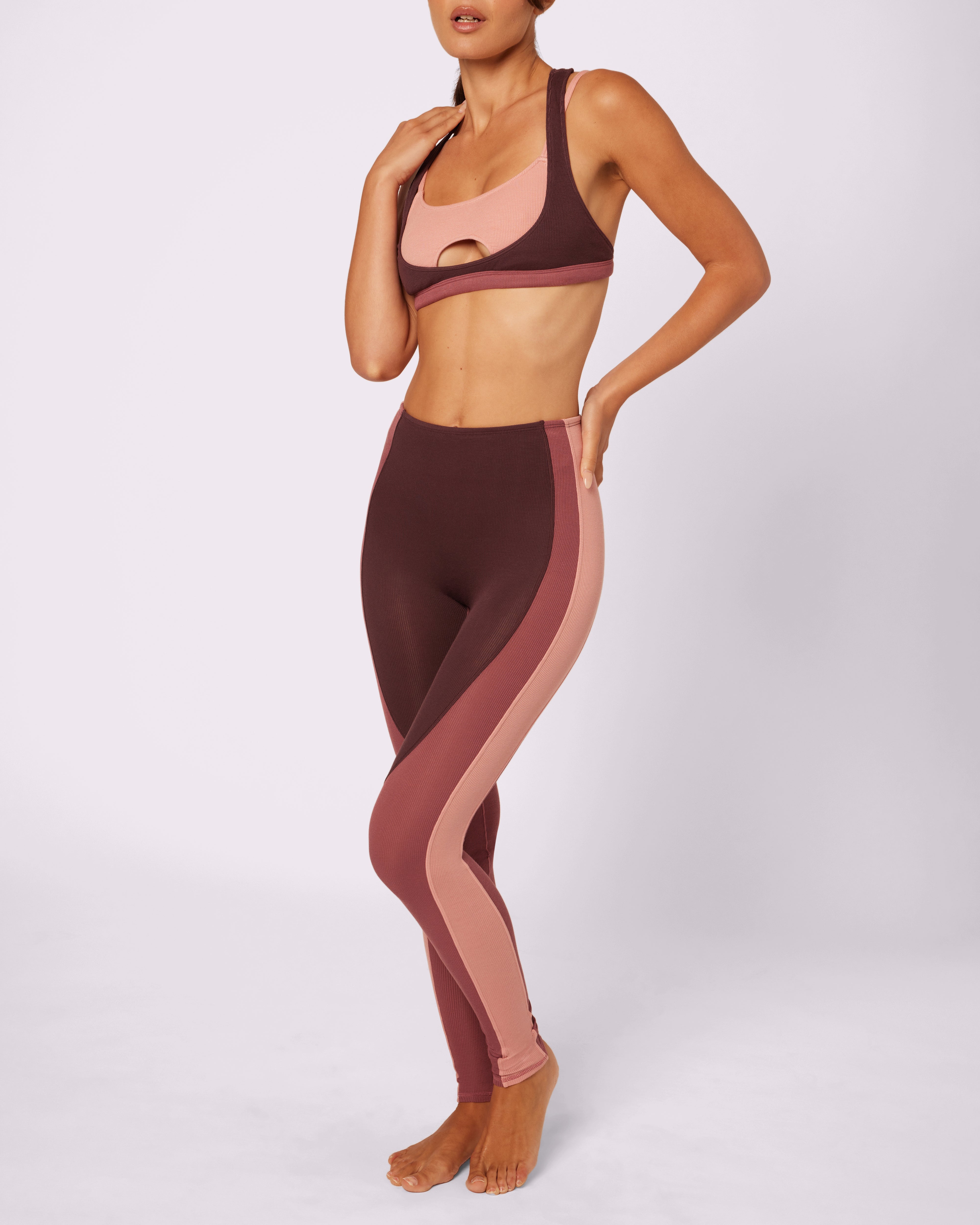 Peekaboo Scoop Layered Bralette | Lush Rib | Archive (Pretzel)、mySite、bengalsvssteelers