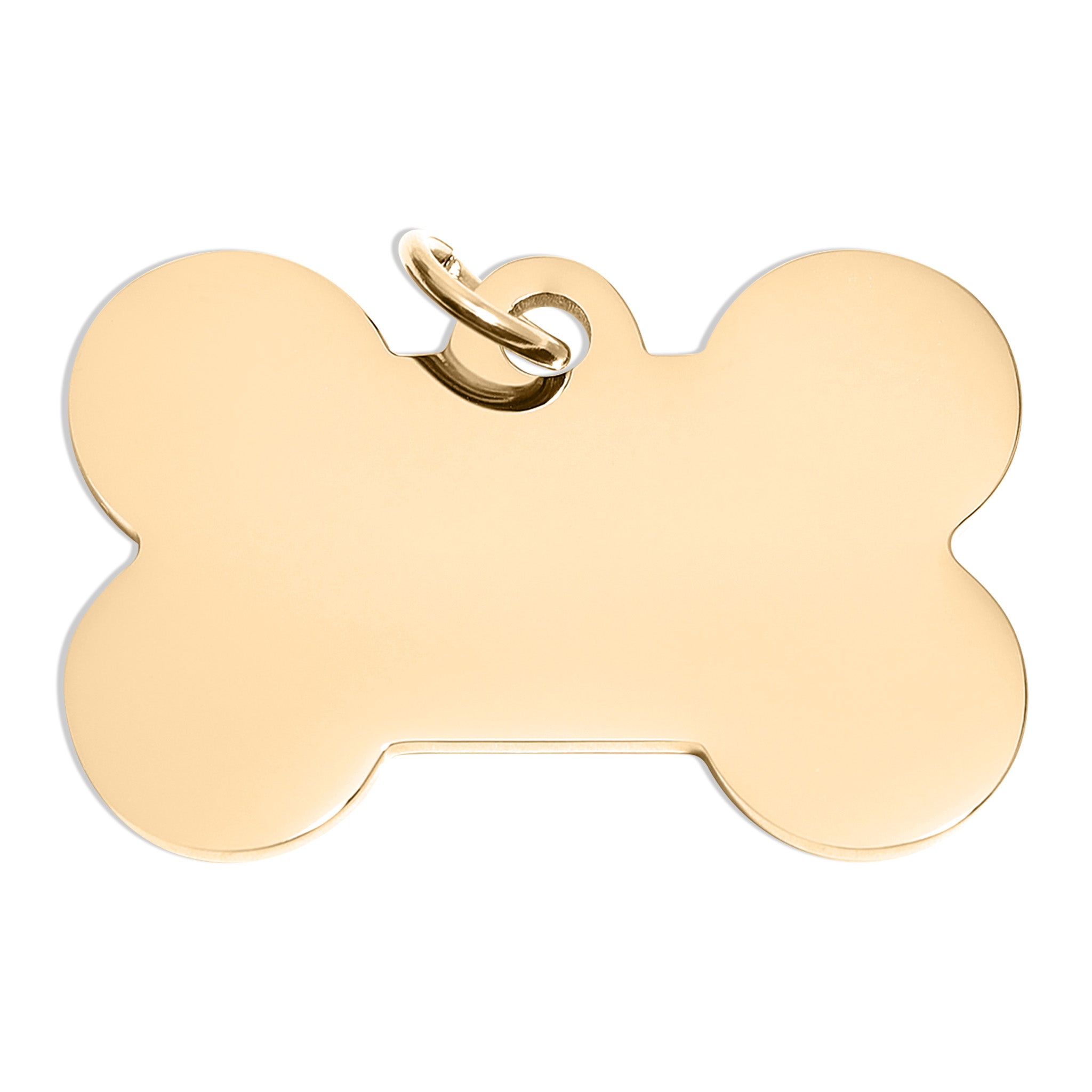 18K Gold PVD Large Blank Stainless Steel Dog Bone Tag / PDL0167、mySite、dreamappss