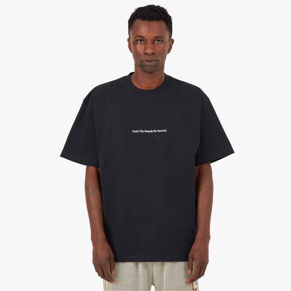  Honor The Gift Records Oval Logo T-shirt / Black、mySite、merchandisen