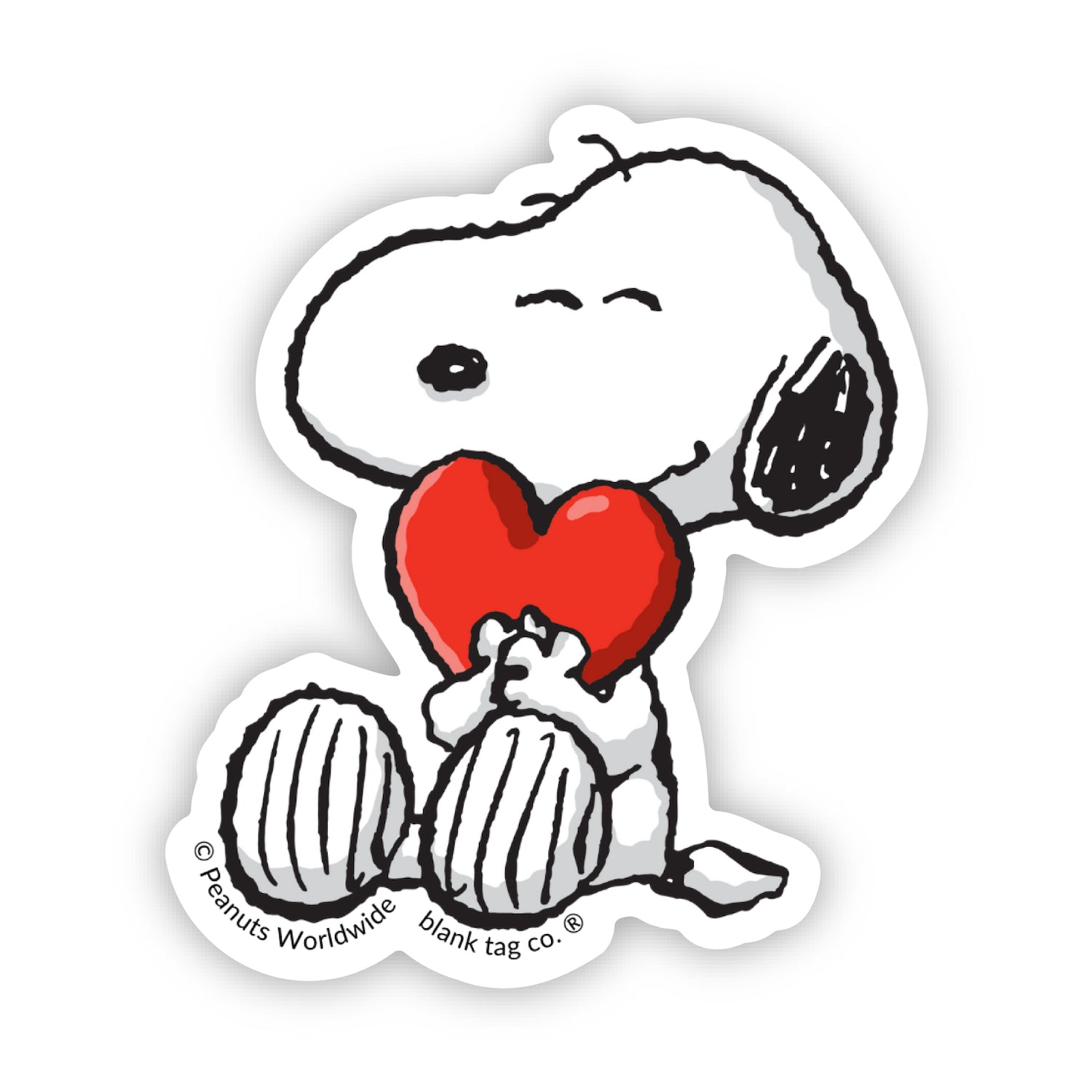  The Peanuts Snoopy in Love Vinyl Sticker Decal、mySite、ghnorth