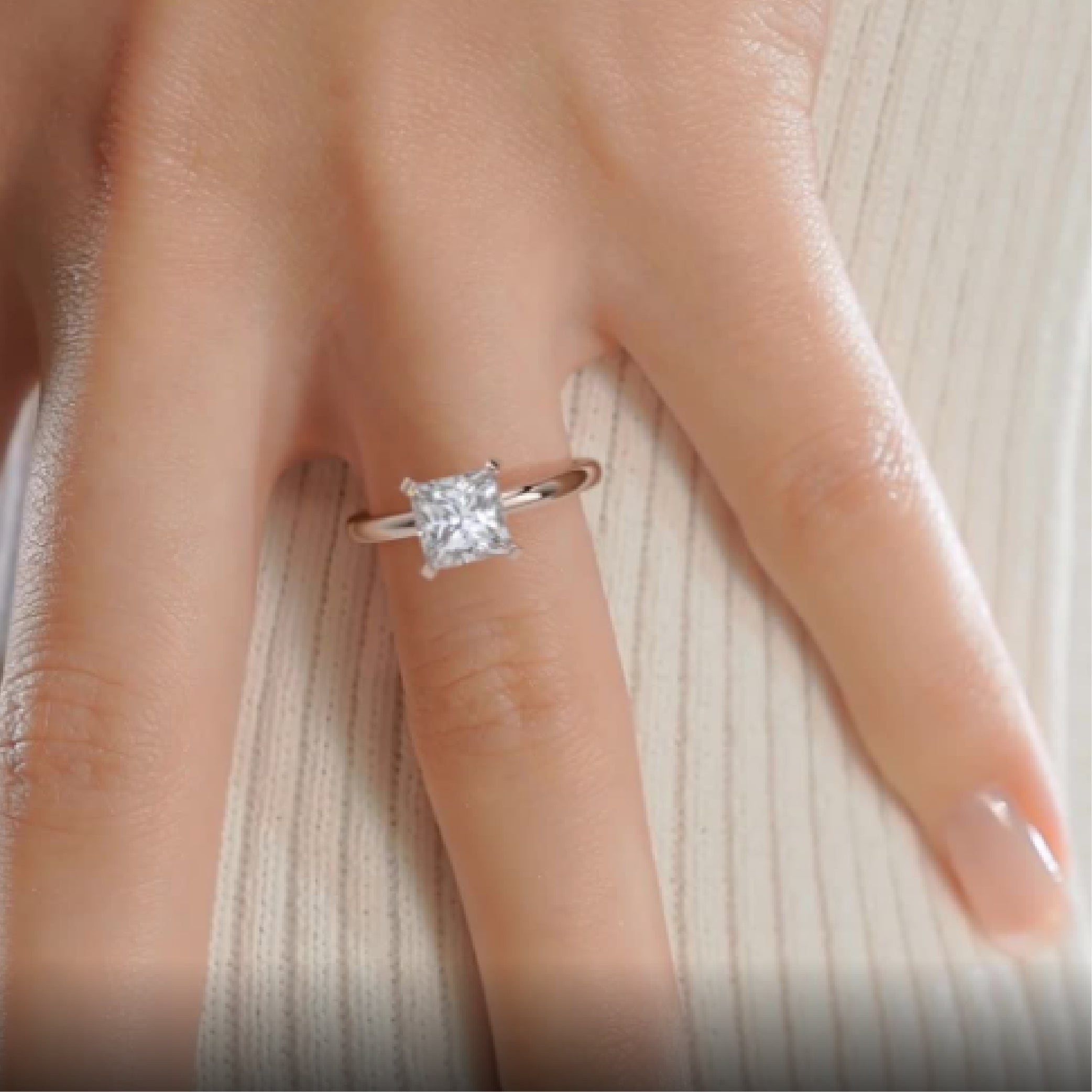 Isabelle Lab Grown Diamond Ring -14K Rose Gold、mySite、hinf8tx79