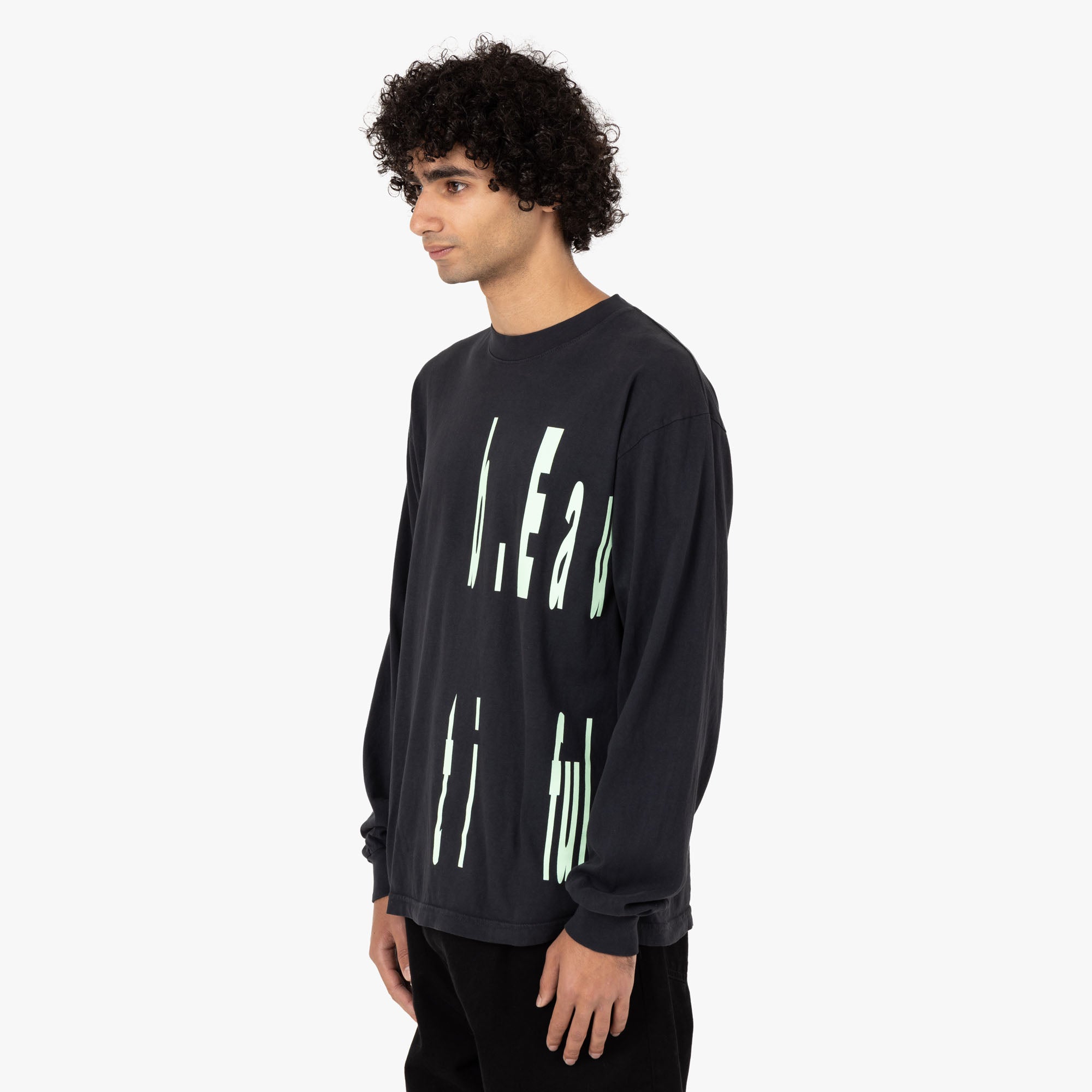  b.Eautiful Left Logo Long Sleeve Shirt / Black、mySite、merchandisen