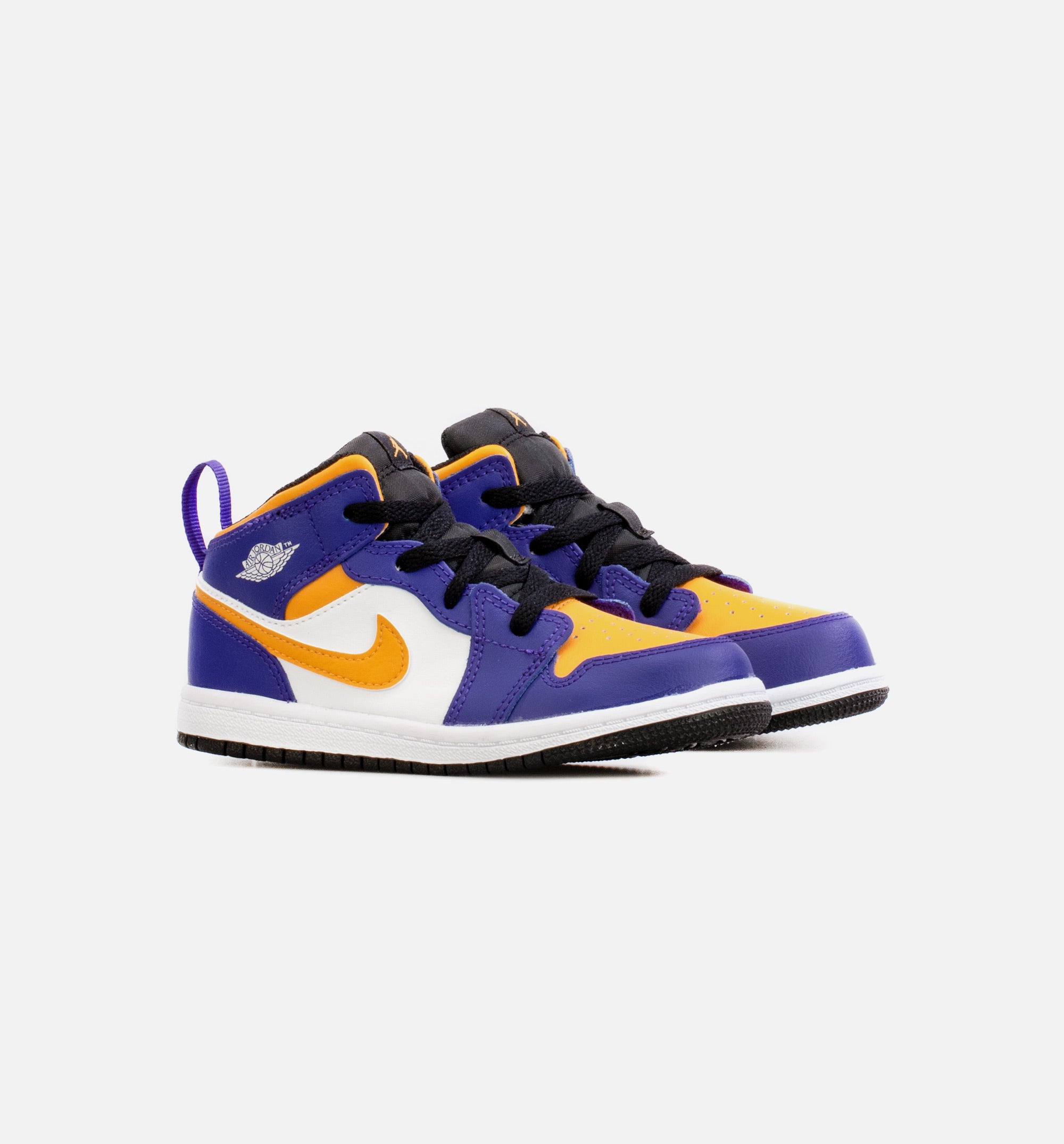 Air Jordan 1 Mid Infant Toddler Lifestyle Shoe - Purple/Yellow、mySite、dreamappss