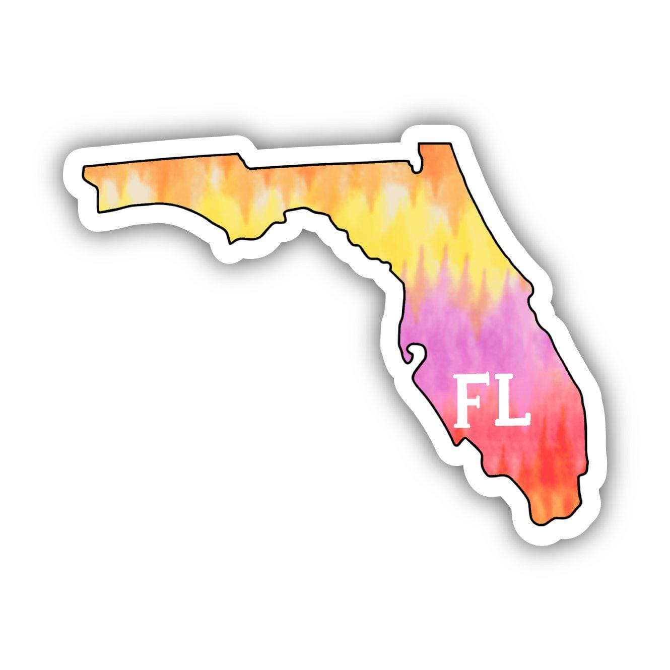 Florida Tie Dye Stripes Sticker、mySite、elrpsem3k