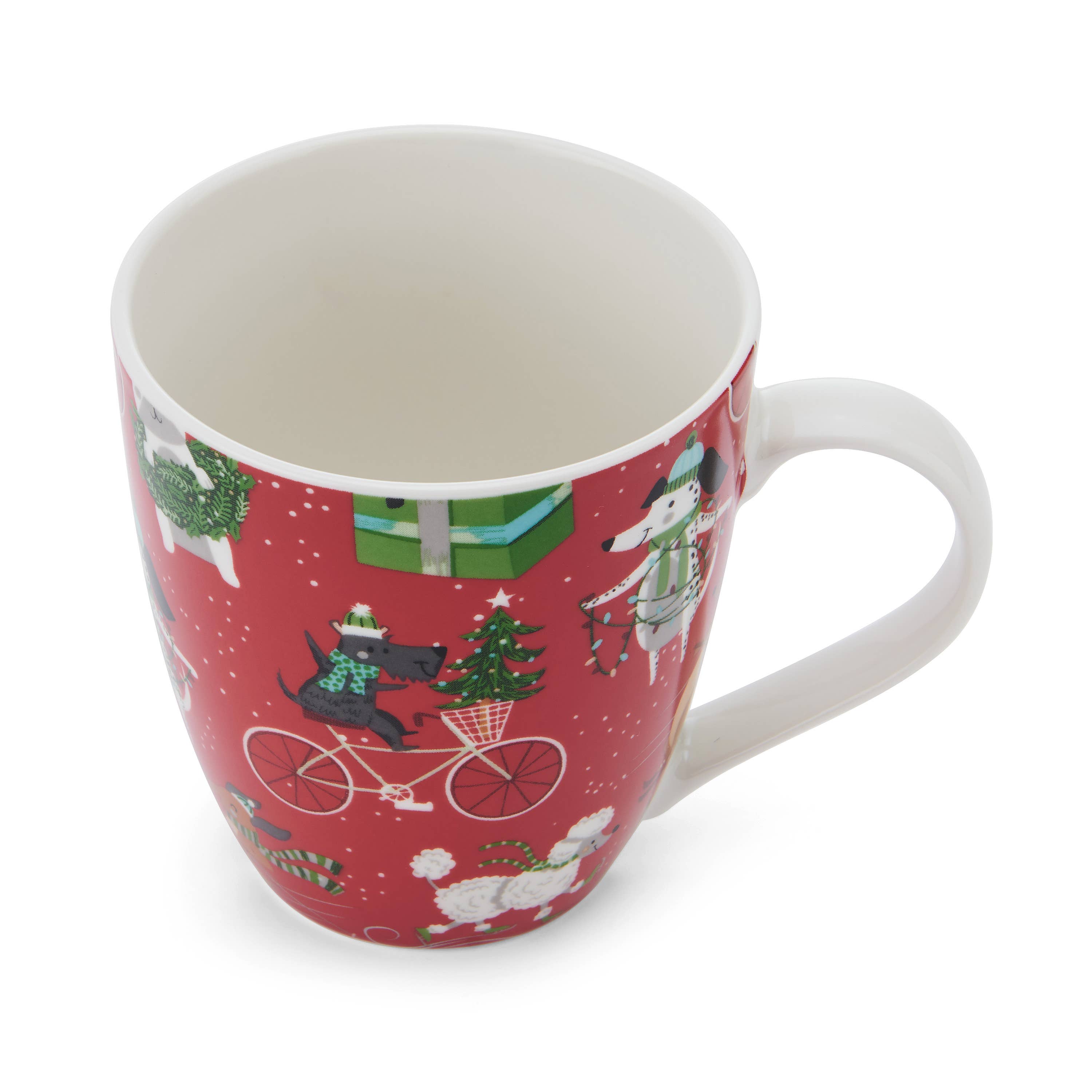 Pfaltzgraff Holiday Mug Celebrating Dogs 18oz Mug Porcelain、mySite、g9winljtr