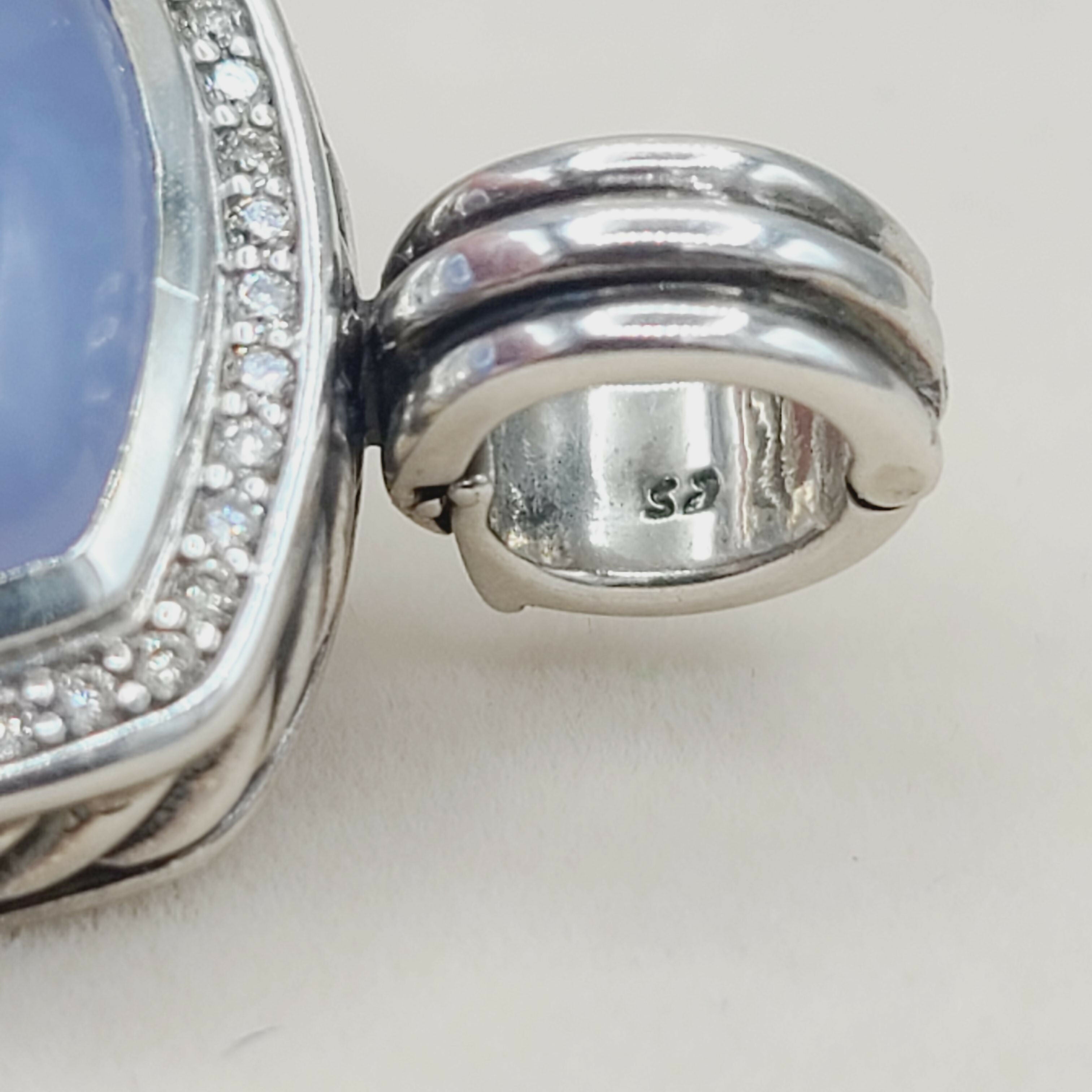 David Yurman Albion Pendant 14mm Chalcedony & Diamonds、mySite、hinf8tx79