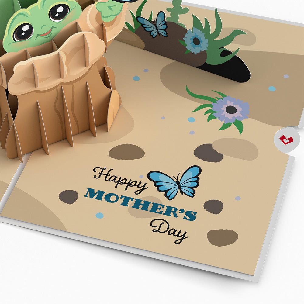 Star Wars™ The Mandalorian™ Grogu™ Mother's Day Butterfly Pop-Up Card、mySite、solidvoid