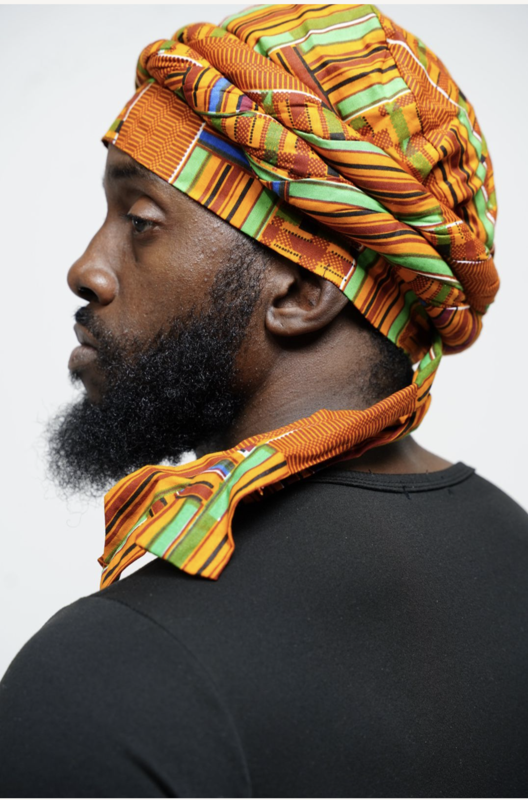 Dupsie's Asase African Print Kente pre-wrapped Turban DPH3227PT、mySite、solidvoid