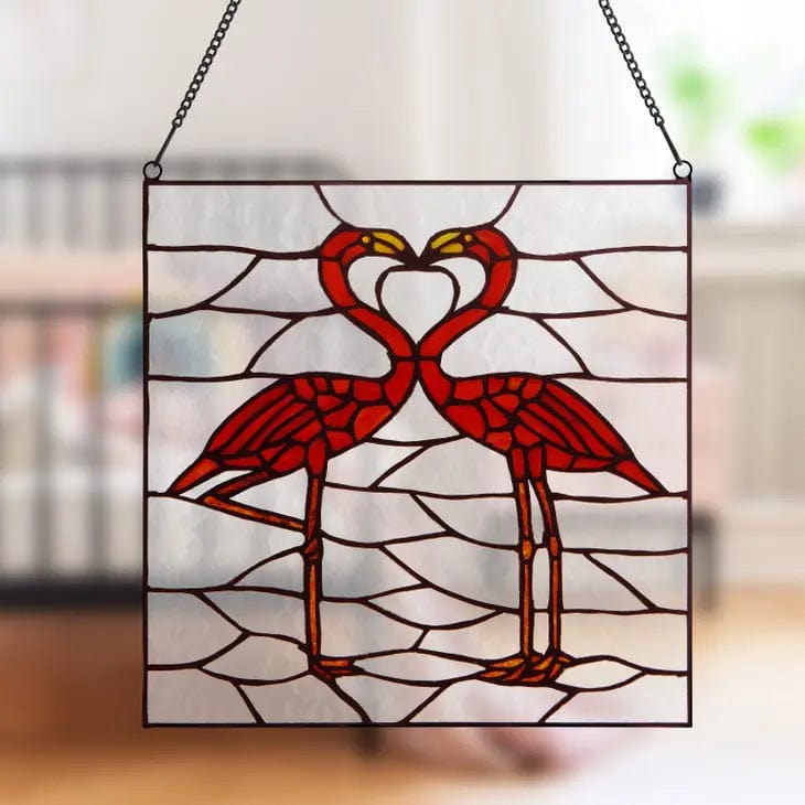 Flamingo Stained Glass Panel、mySite、g9winljtr