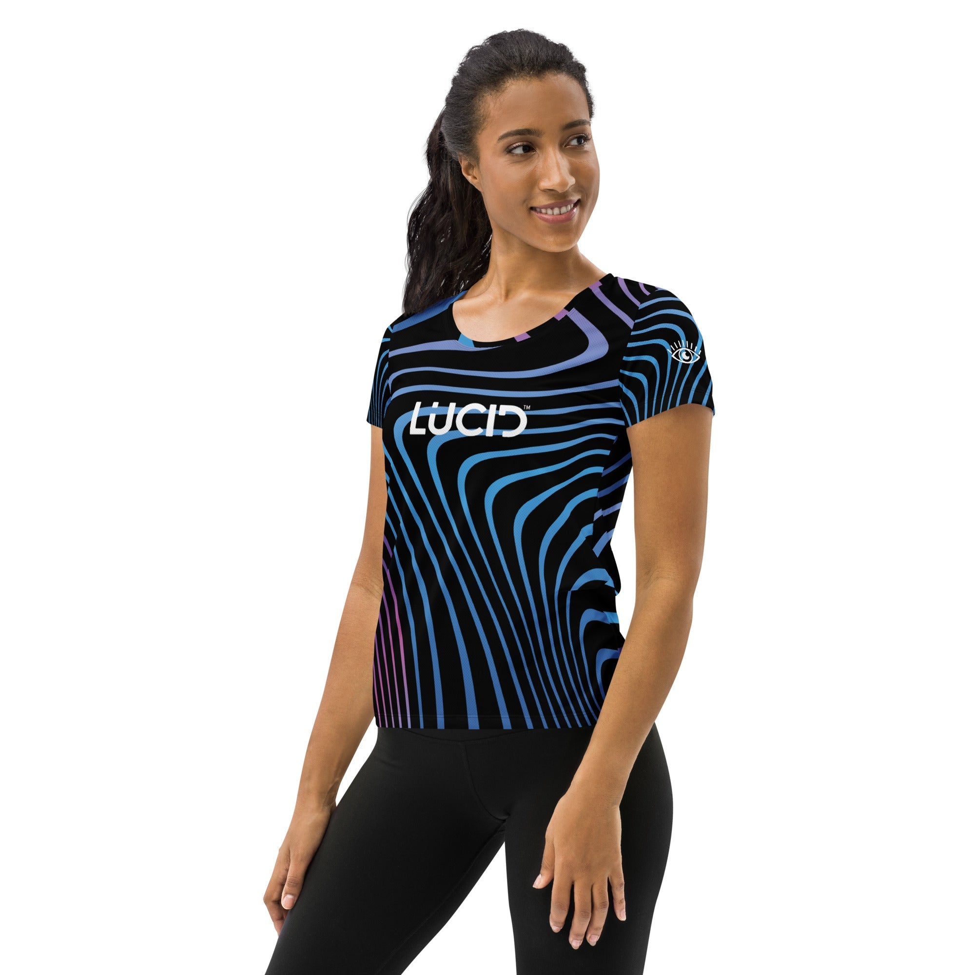 Women's Color Swirl Athletic T-shirt、mySite、gigharbornorthrealestate