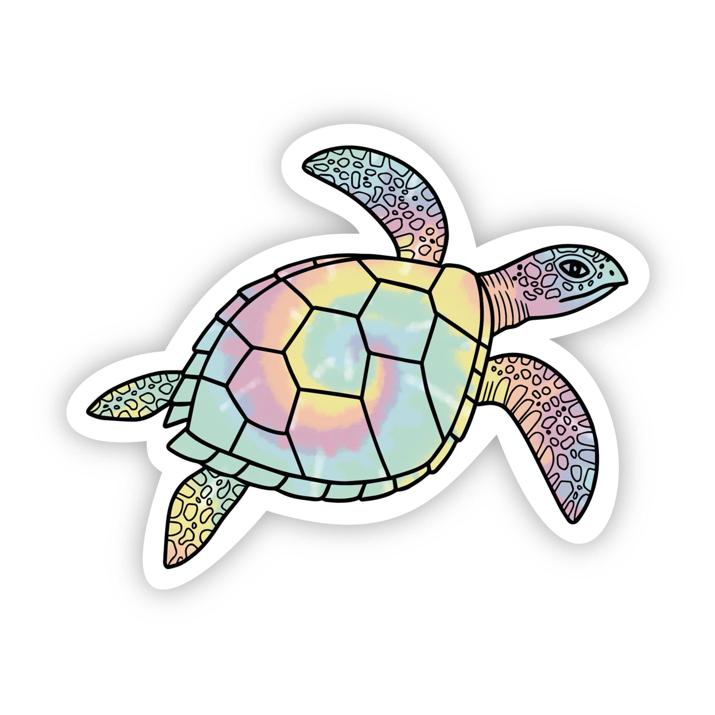  Sea Turtle Tie Dye Aesthetic Sticker、mySite、elrpsem3k
