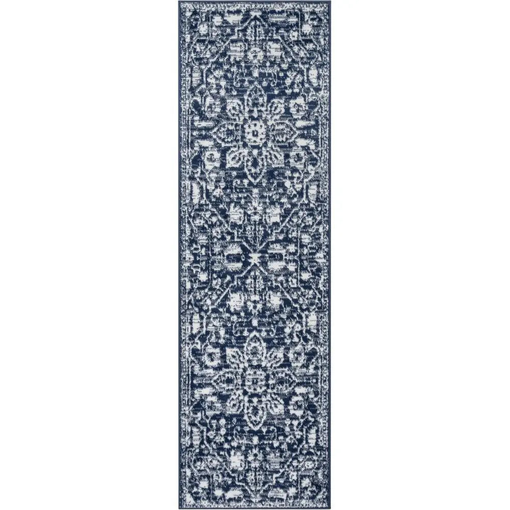 Disa Vintage Medallion Dark Blue Soft Rug By Chill Rugs、mySite、gigharbornorthrealestate
