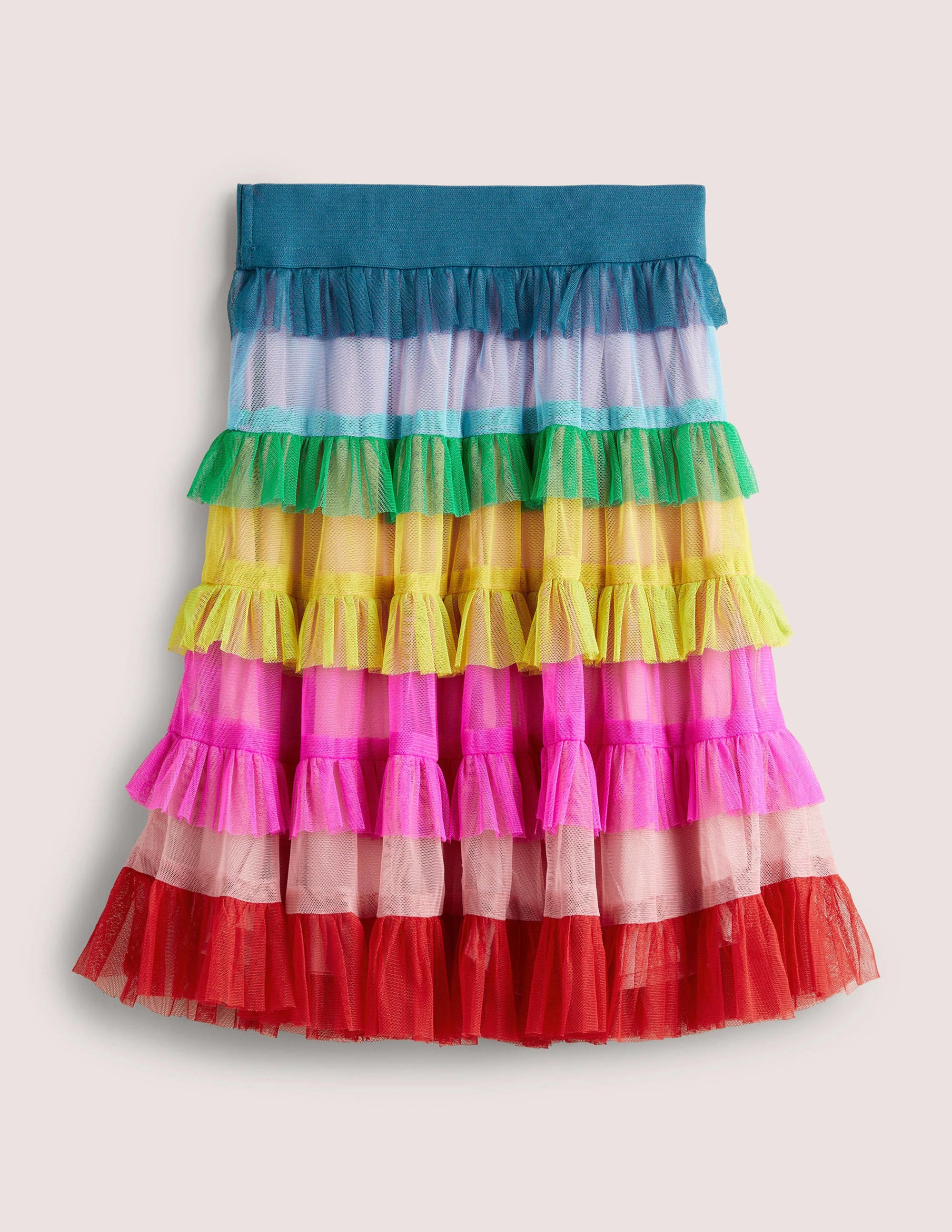  Rainbow Tiered Tulle Midi Skirt-Multi Rainbow、mySite、ashleygrahame