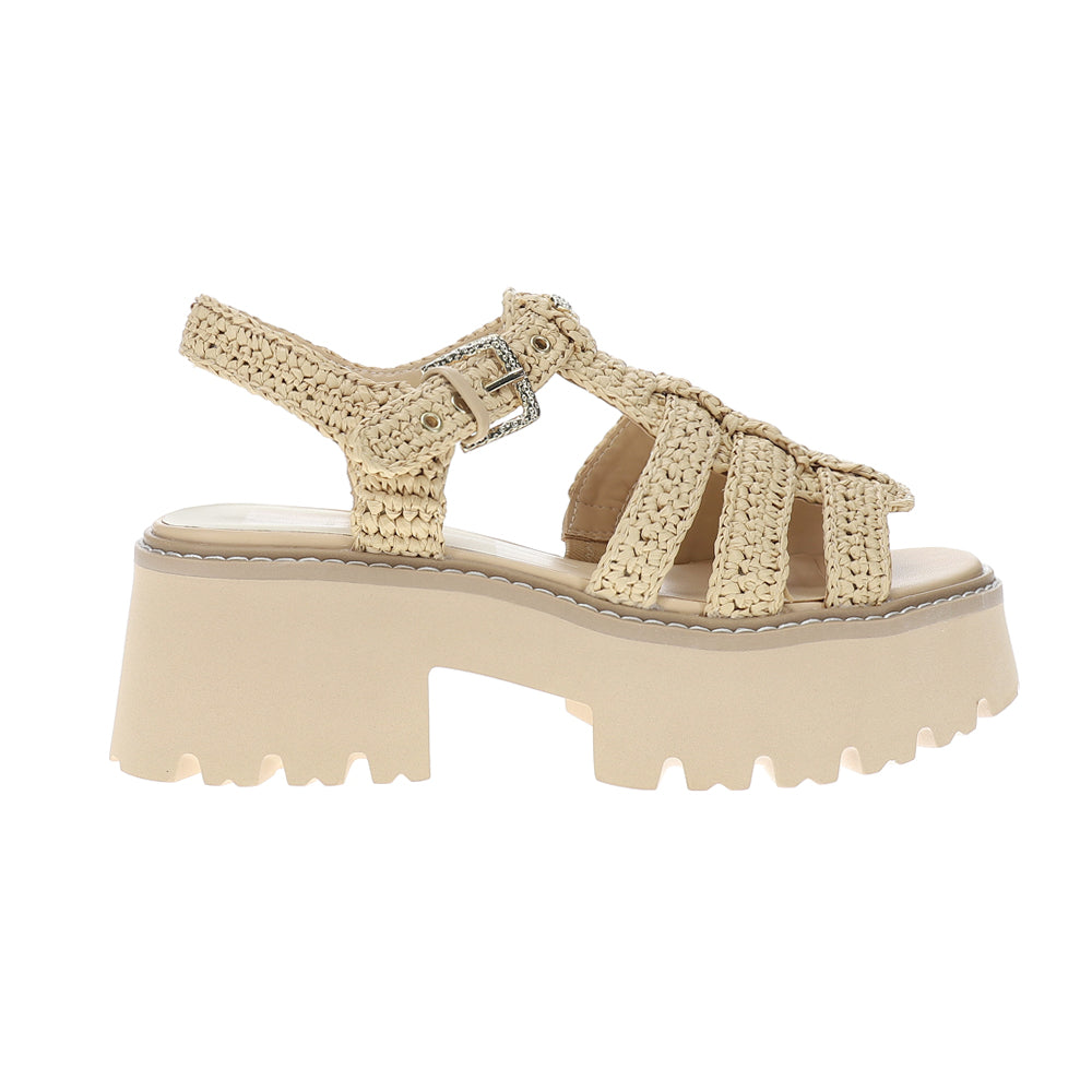 Latice Strappy Fisherman Platform Sandals、mySite、gtrtttuynbv