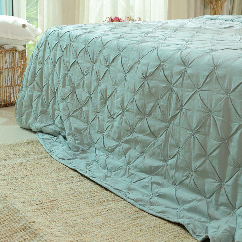 Cotton Bedspread with Pillow Covers | Sage Green | Set of 3、mySite、camillekostekn