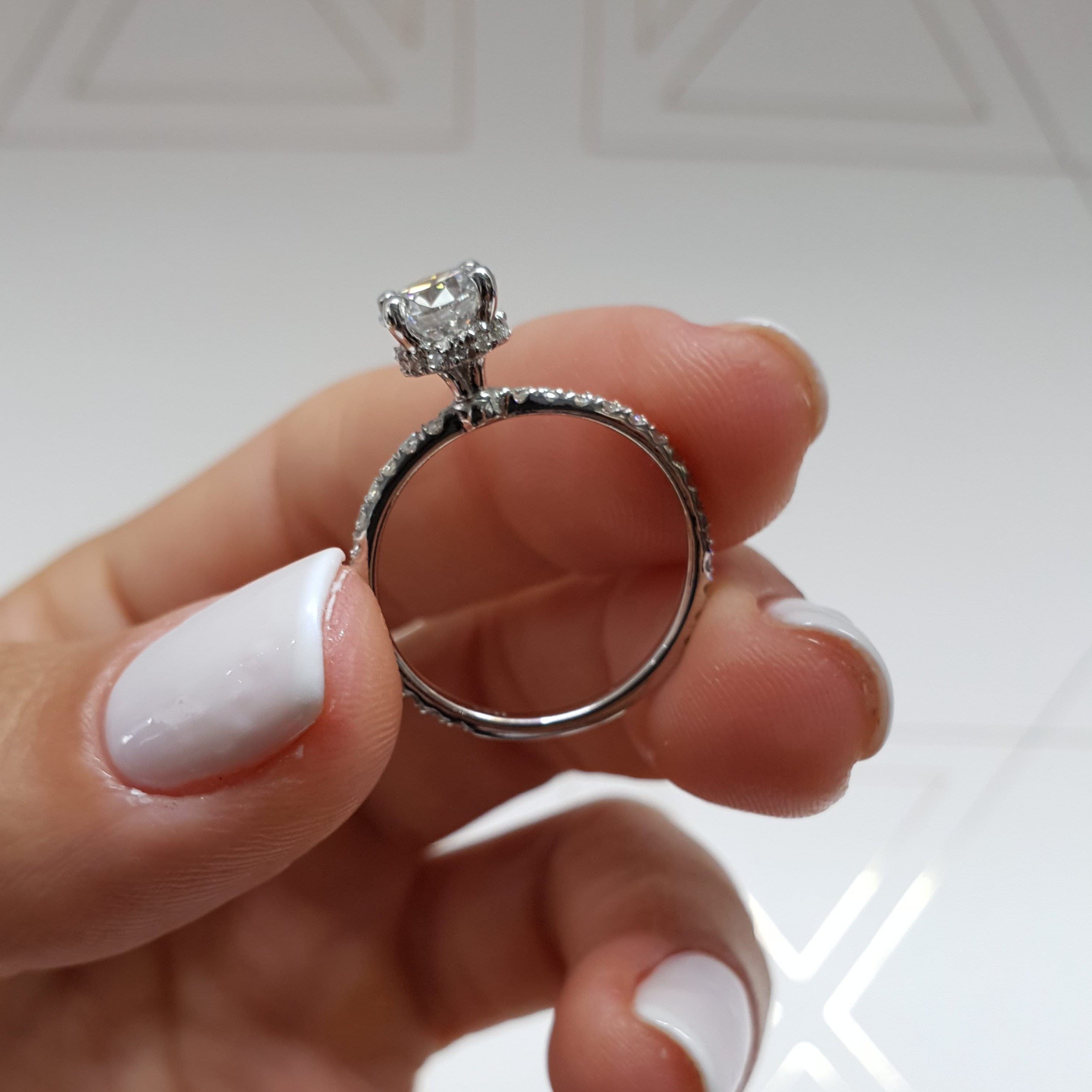 Vivienne Lab Grown Diamond Ring -18K White Gold、mySite、hinf8tx79