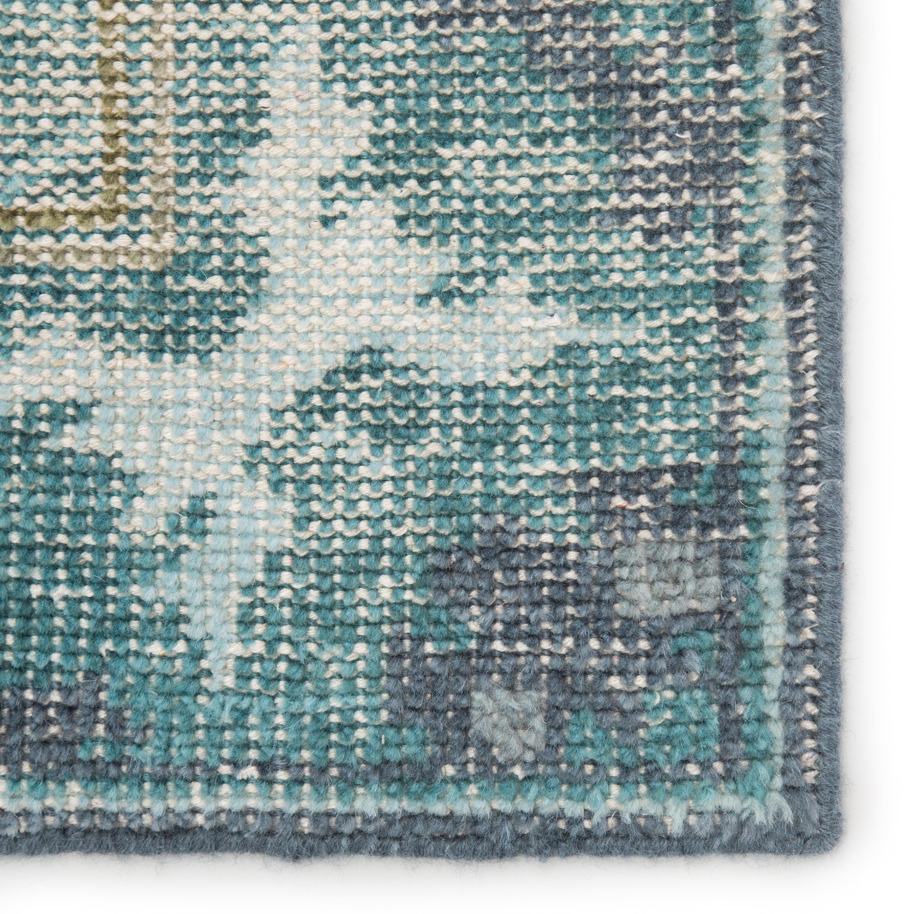 Modify Hand-Knotted Medallion Teal Olive Area Rug、mySite、gigharbornorthrealestate