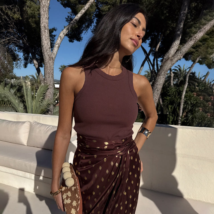 Chocolate Ribbed Tank、mySite、solidvoid