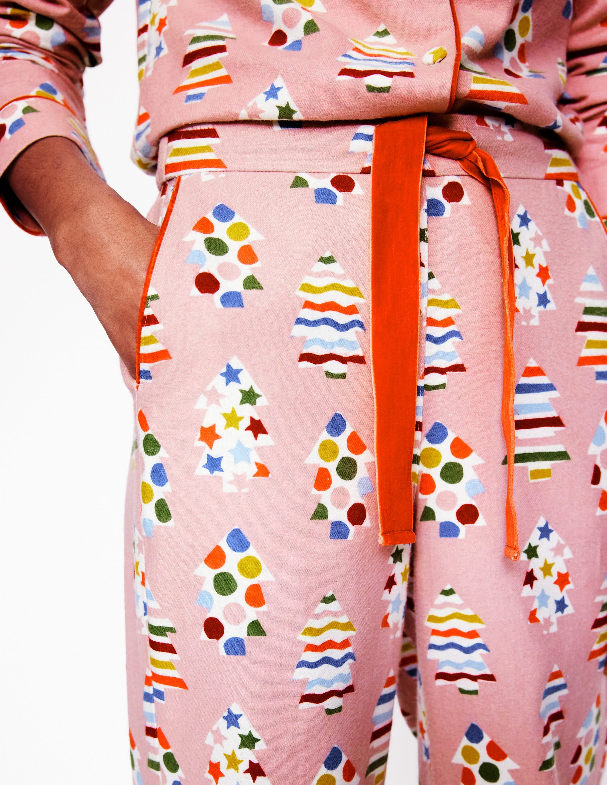  Brushed Cotton Pajama Pants-Quartz, Christmas Trees、mySite、ashleygrahame