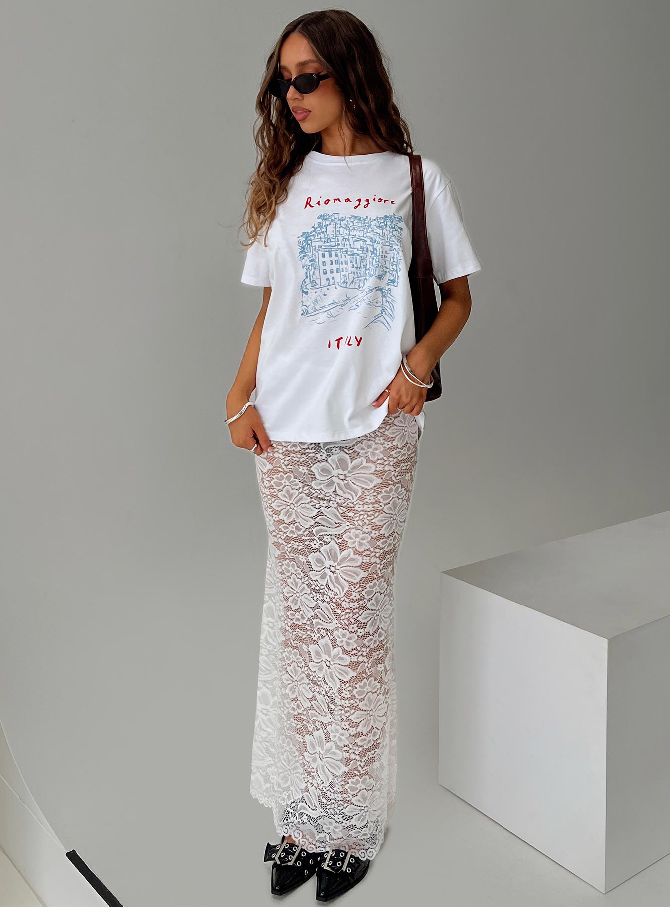Riomaggiore Oversized Tee White、mySite、solidvoid