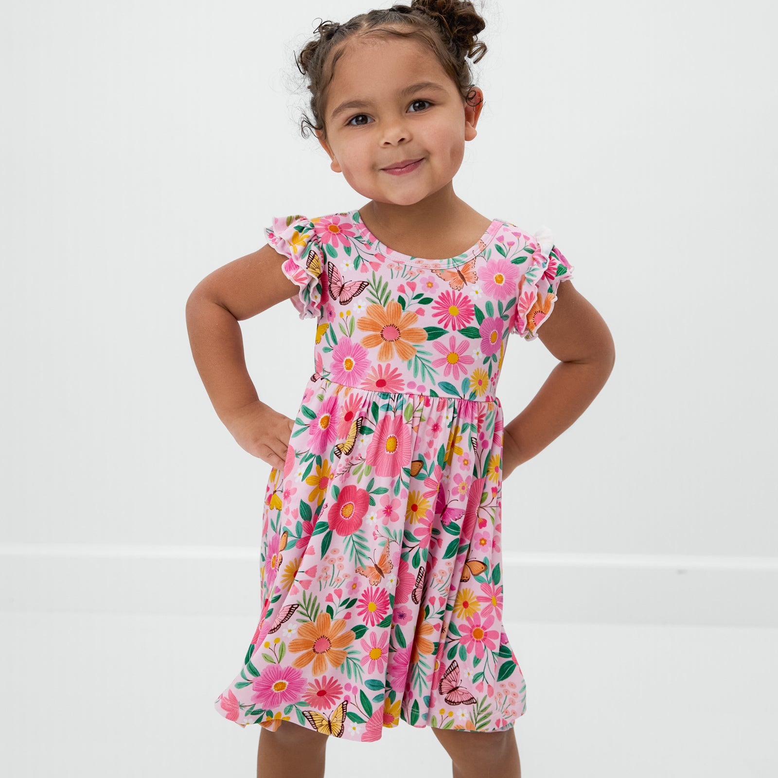 Butterfly Blooms Flutter Twirl Dress with Bodysuit、mySite、g9winljtr