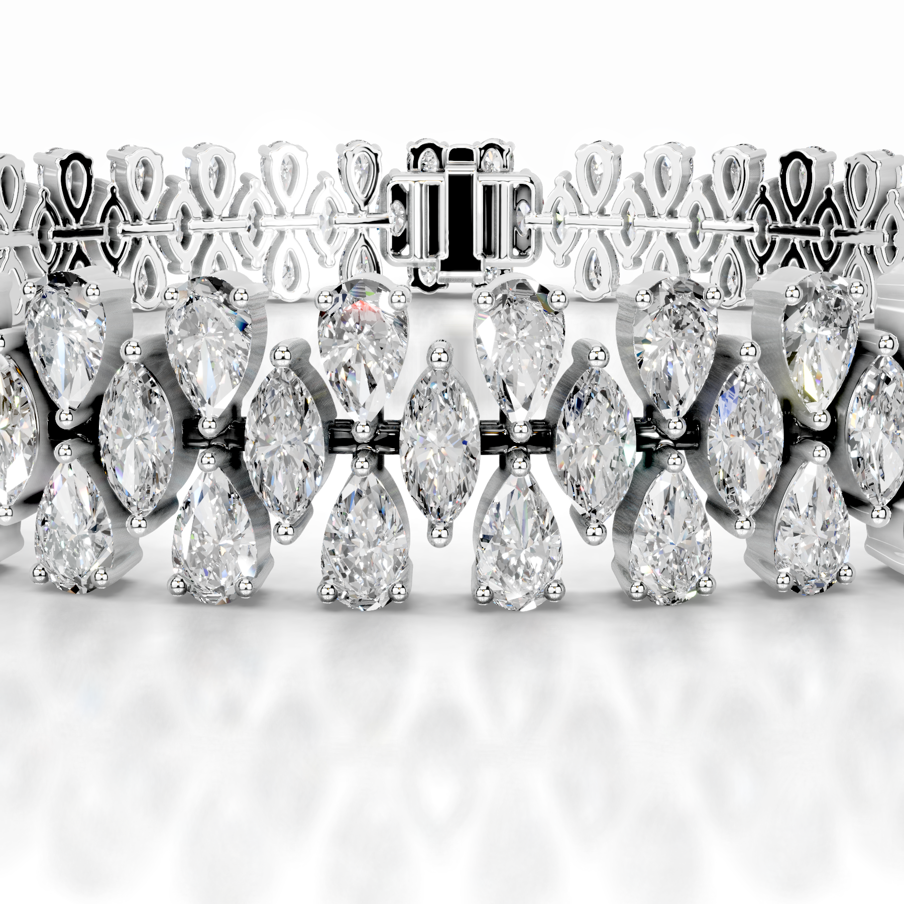 Judith Diamond Tennis Bracelet (10 Carat) -18K White Gold、mySite、hinf8tx79