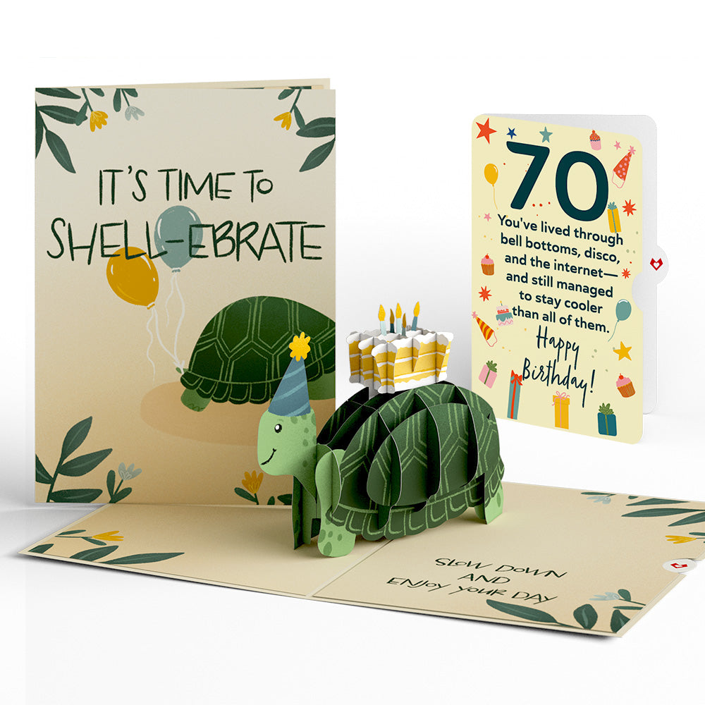 Shell-ebrate 70th Birthday Turtle Pop-Up Card and Sentiment Set、mySite、solidvoid