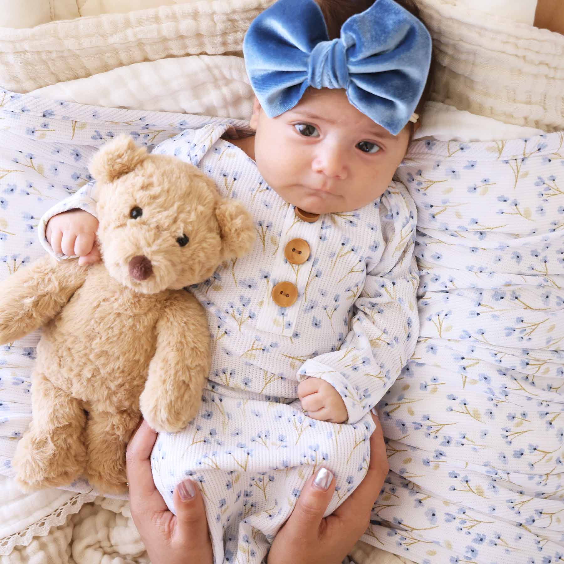  Blake's Blooms Bamboo Waffle Oversized Swaddle Blanket、mySite、layawaytickets