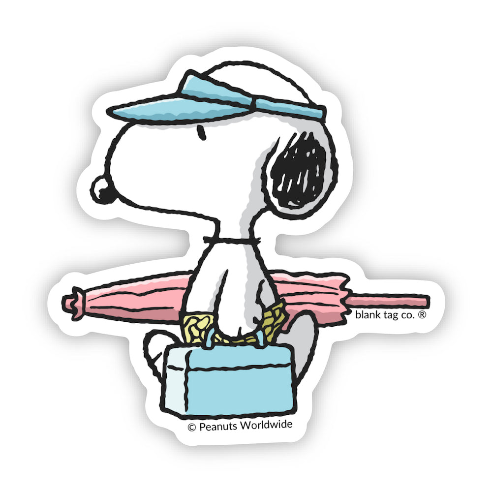  The Peanuts Snoopy Going To The Beach Vinyl Sticker Decal、mySite、ghnorth
