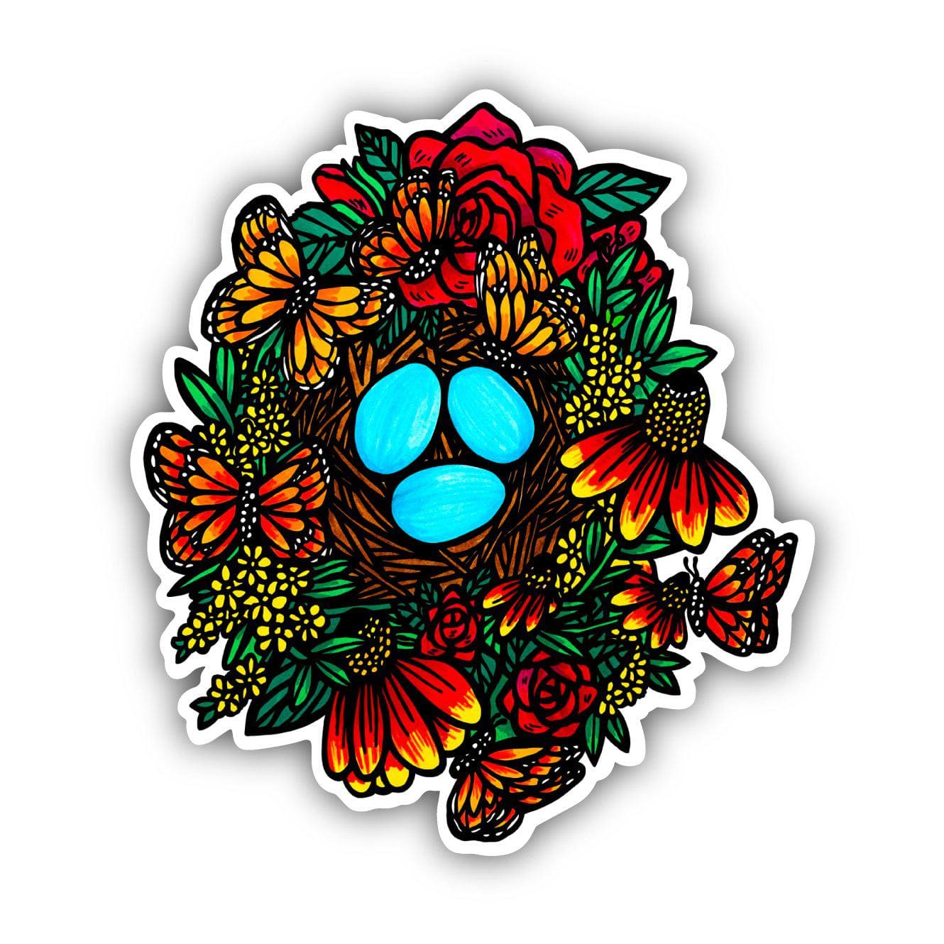  Robin Eggs Nest Sticker、mySite、elrpsem3k