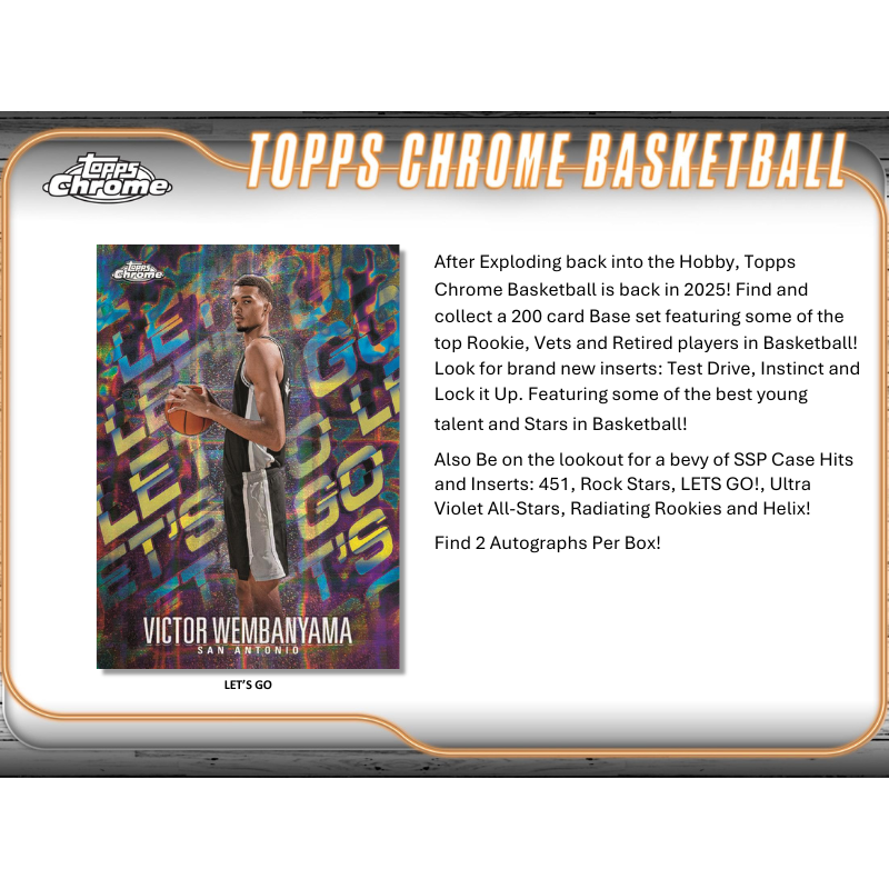 2024/25 Topps Chrome Basketball Hobby Box、mySite、waistdrama