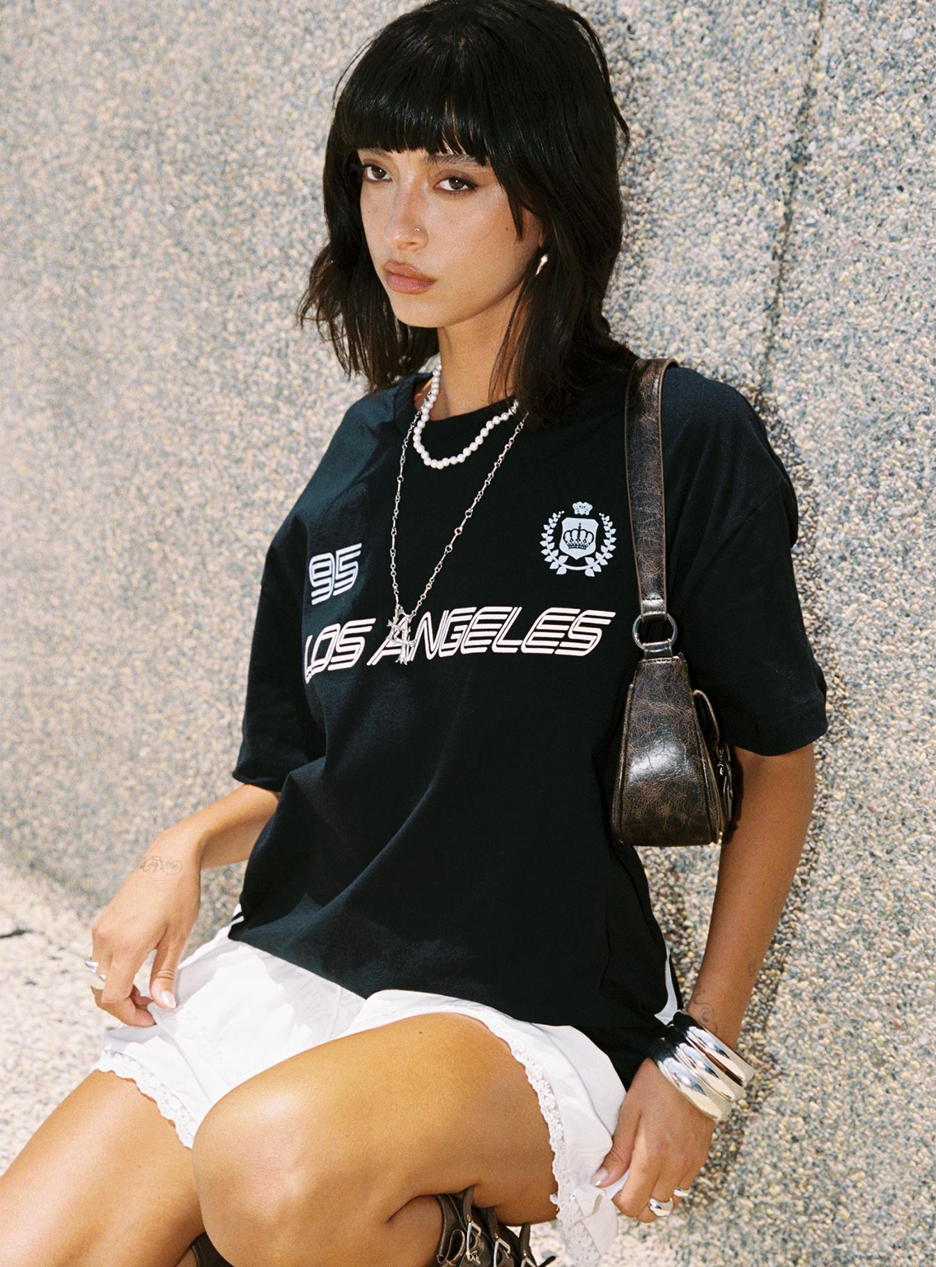 Goal La Oversized Tee Black、mySite、solidvoid